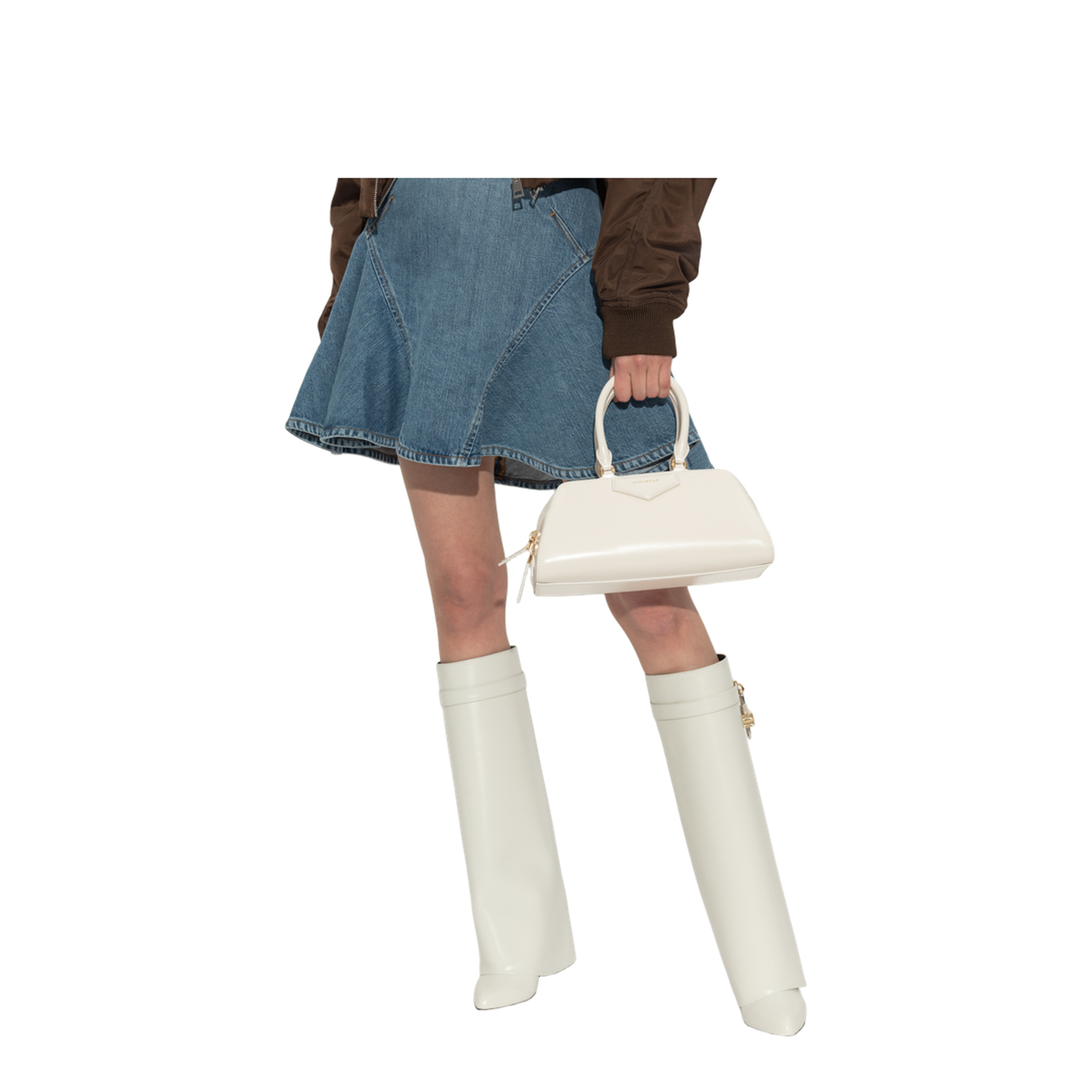 Small Antigona East-West Bag in Box Leather - Image 2