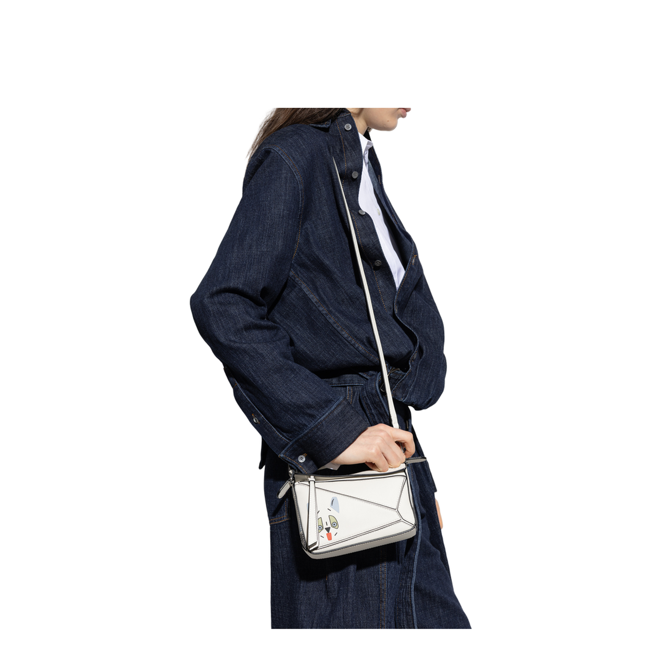 Puzzle Futurist Cat Mini Hand Bag - Image 2