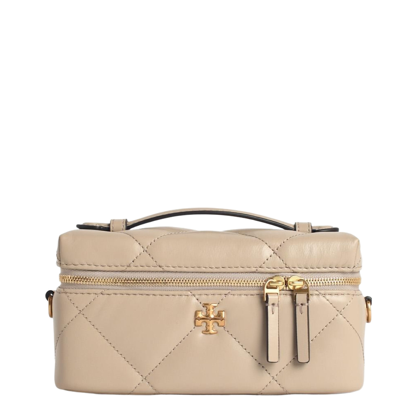 Kira Leather Beauty Case in Natural - Image 1