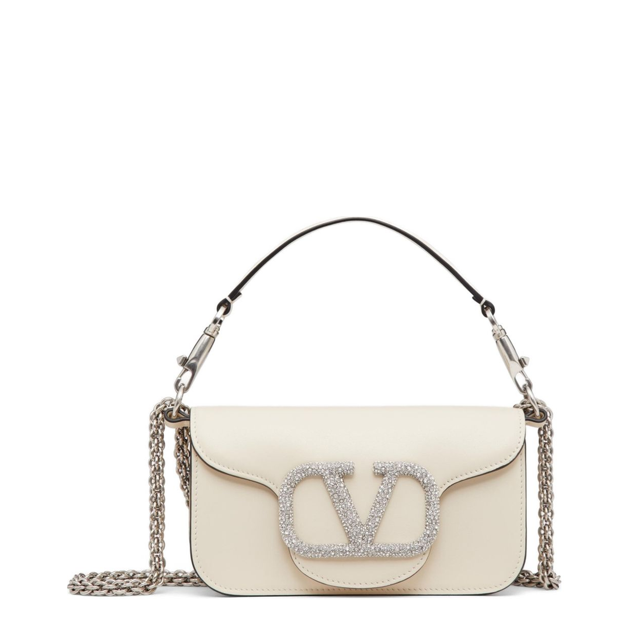 Locò Small Calfskin Shoulder Bag - Ivory - Image 1