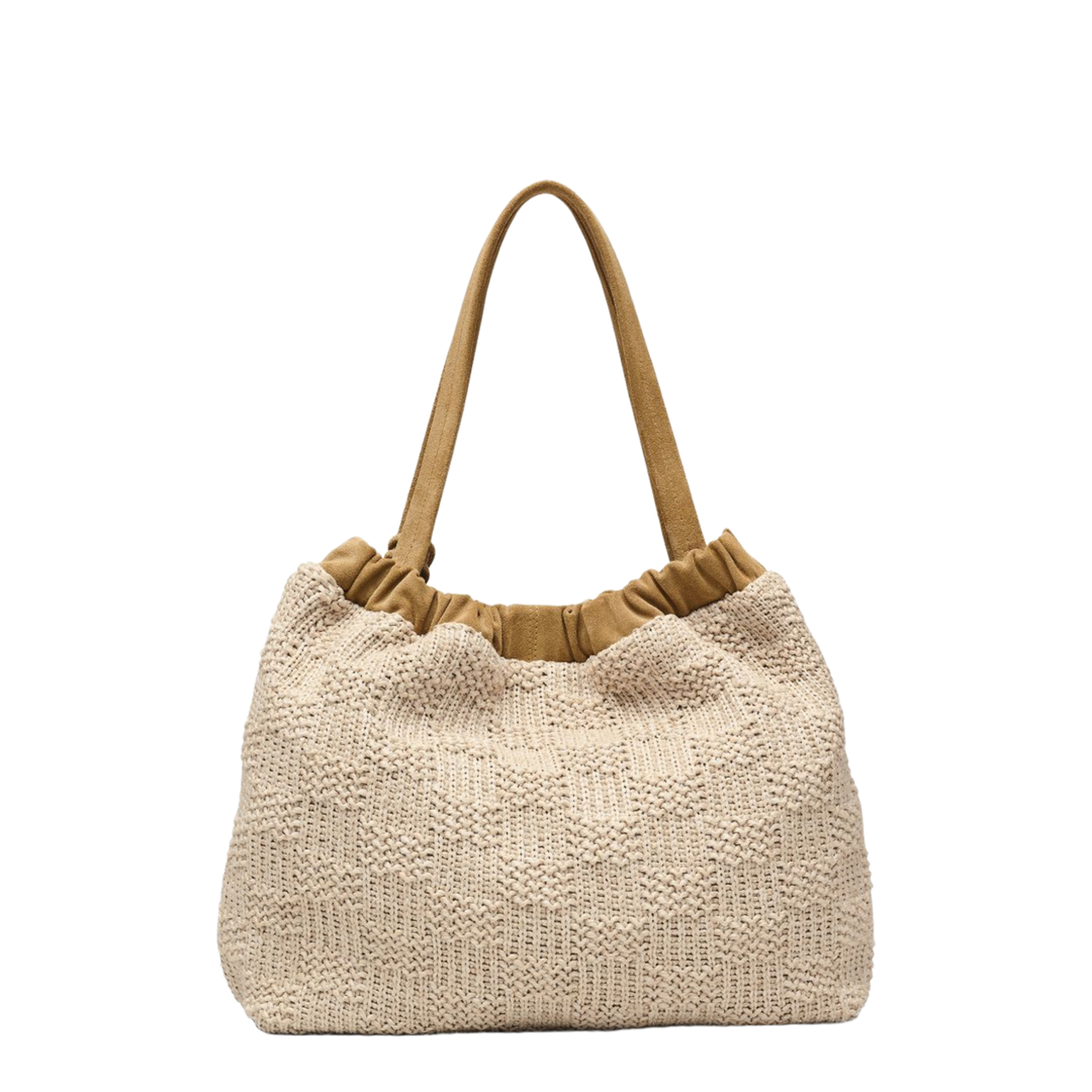 Cristina One Size Two-Way Weave Tote - Natural - Image 2