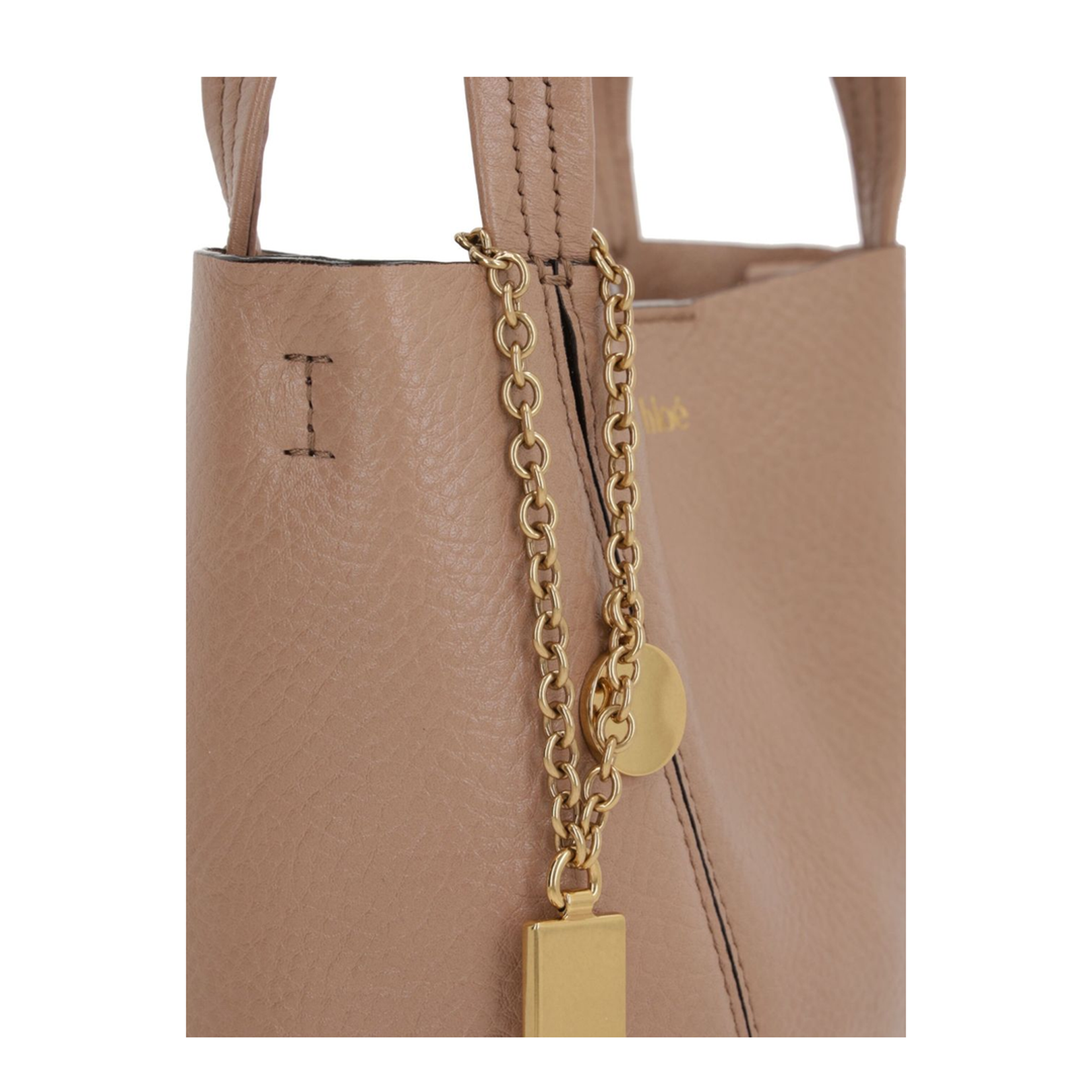 Small Spin Tote Bag in Grained Leather - Image 4
