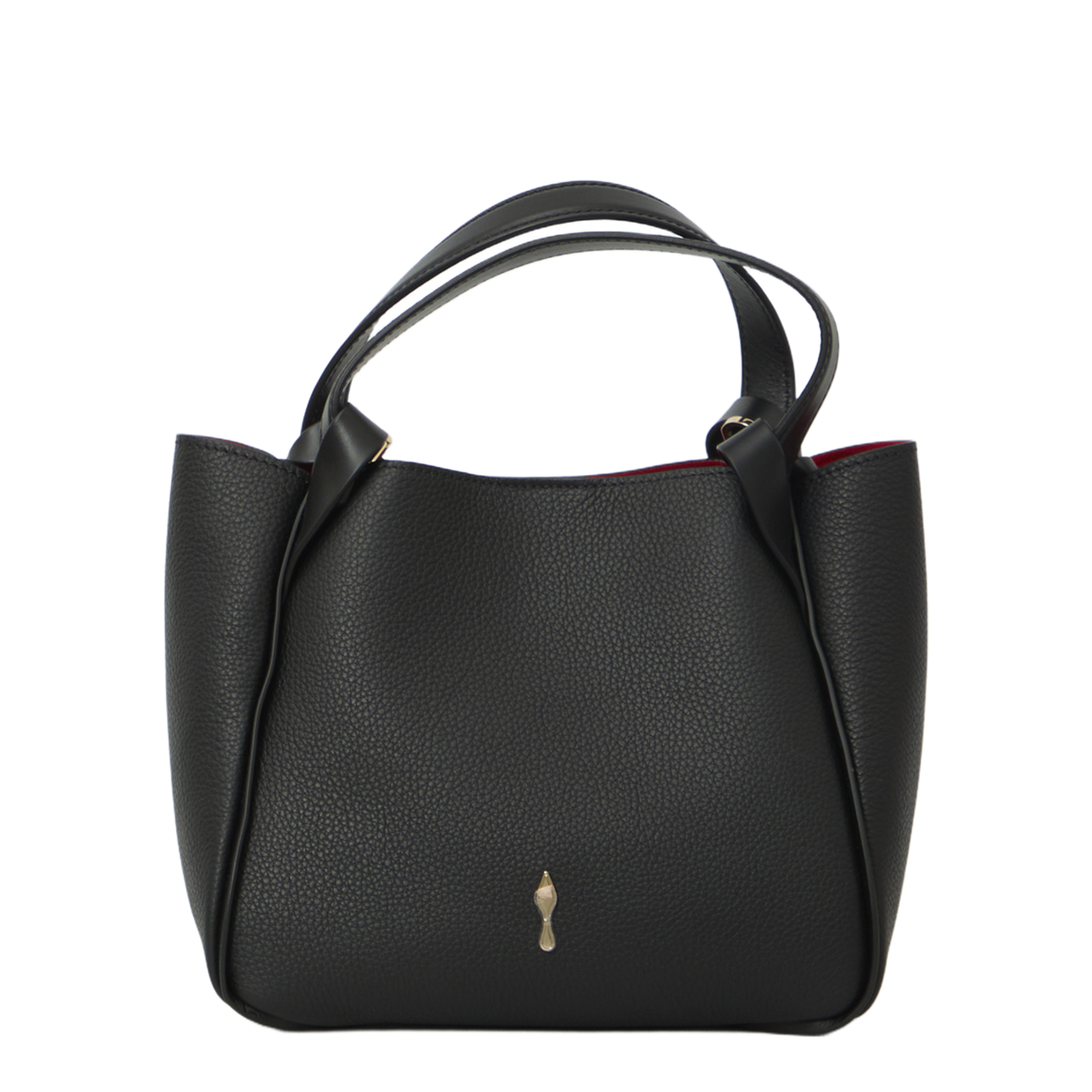 Bettina Mini Grained Calf Leather Tote Bag - Black - Image 1