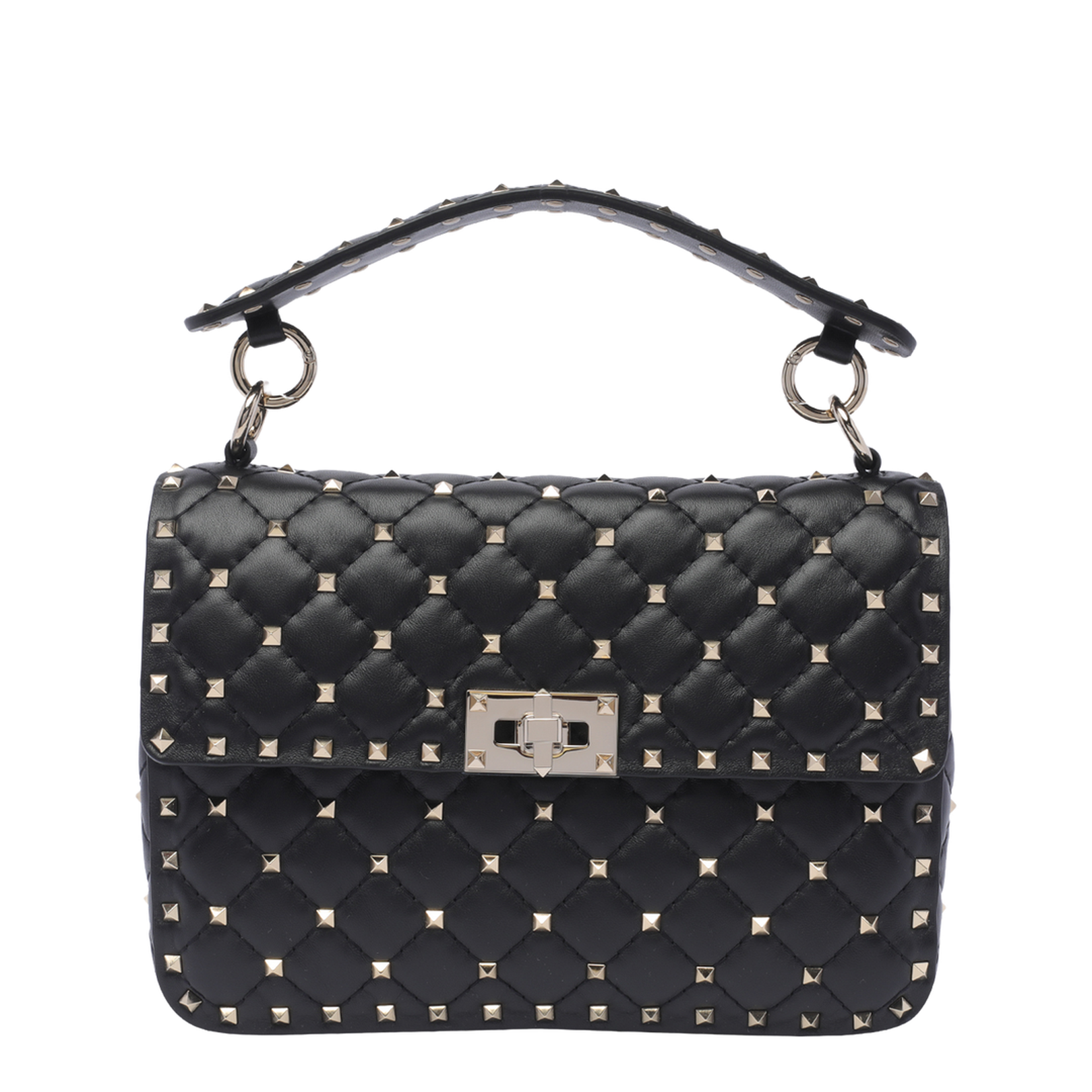 Black Rockstud Spike Medium Bag - Image 1