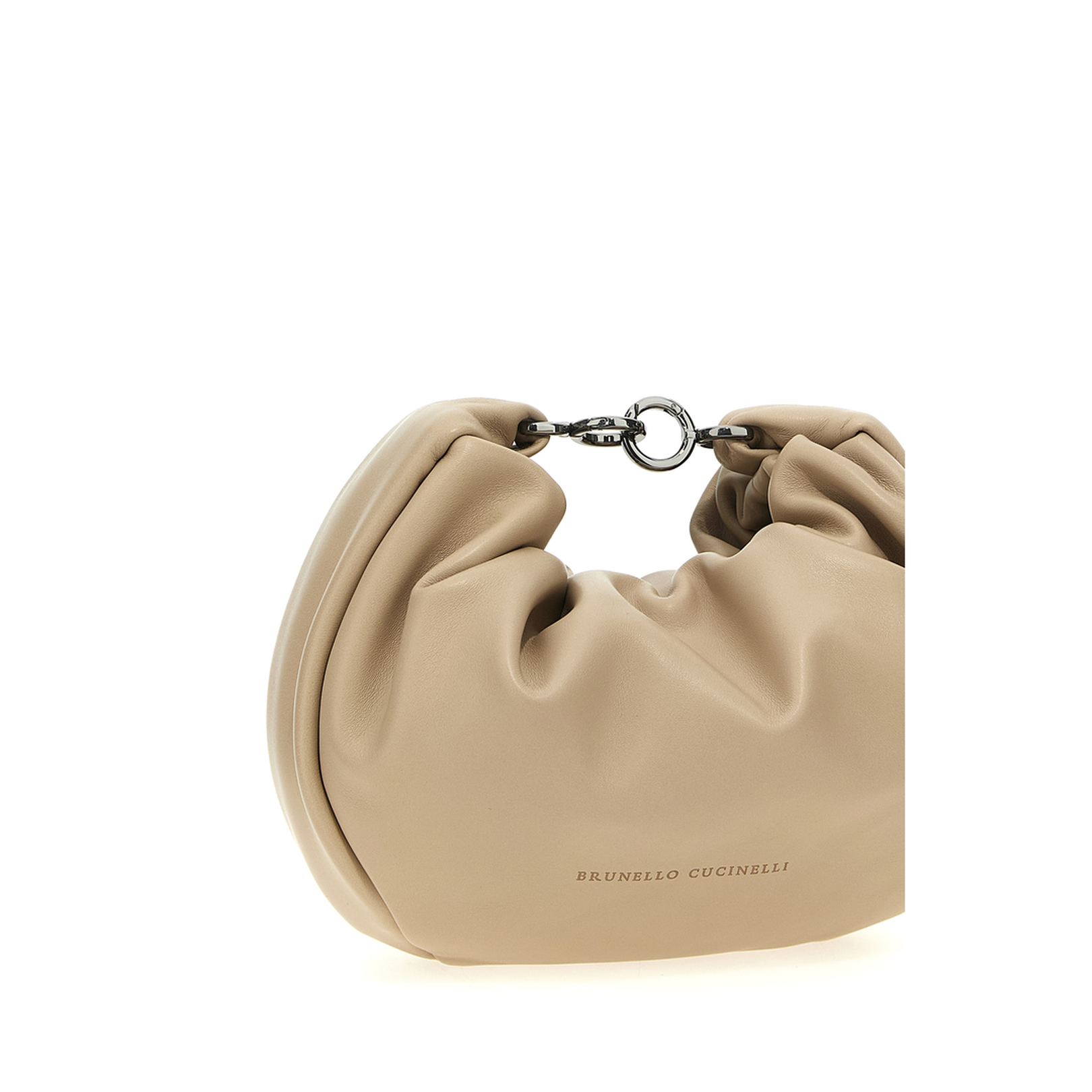 Brioche Hobo Soft Bag With Precious Chain - Image 4