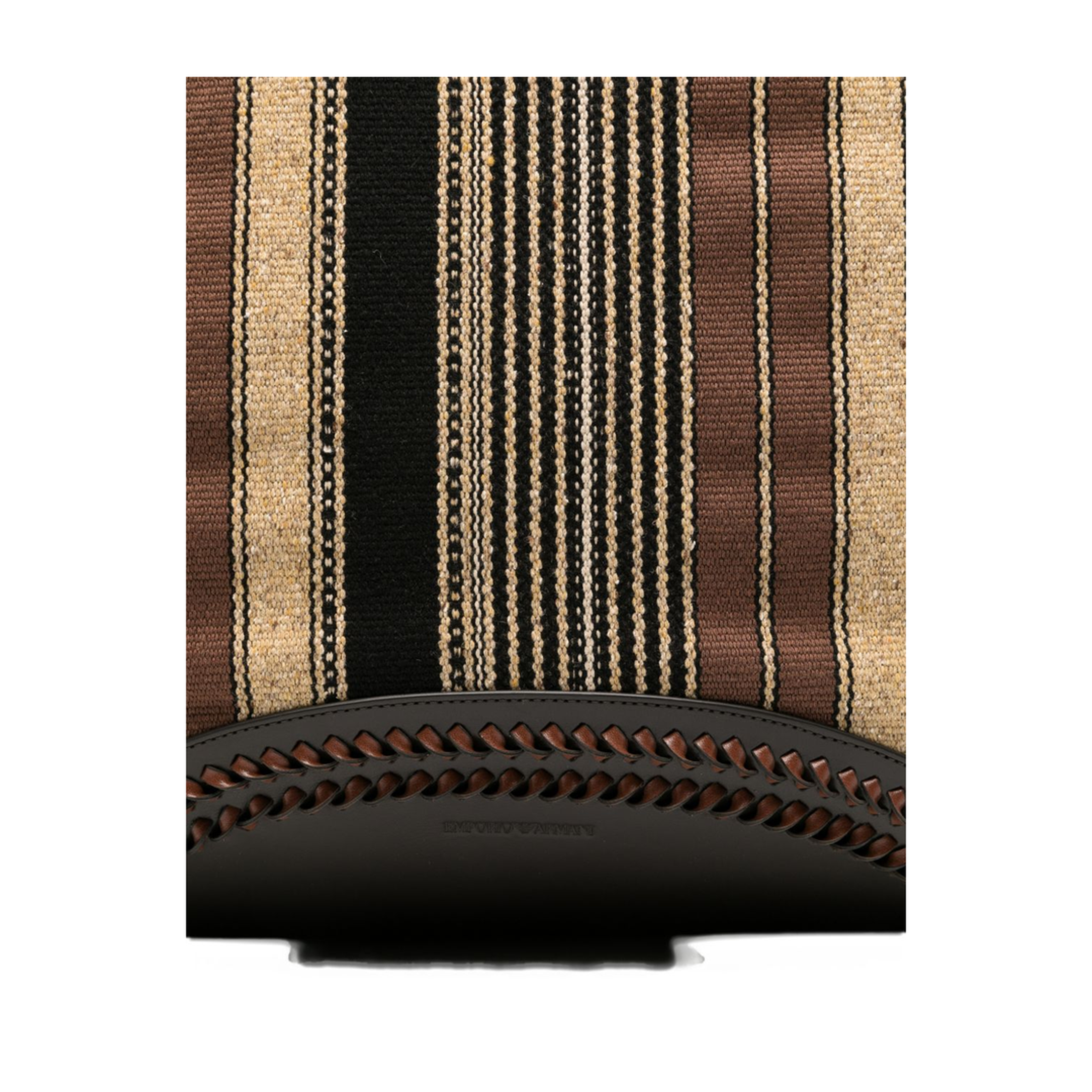 Runway Large Woven Textile Shopper Bag - Brown - Image 2