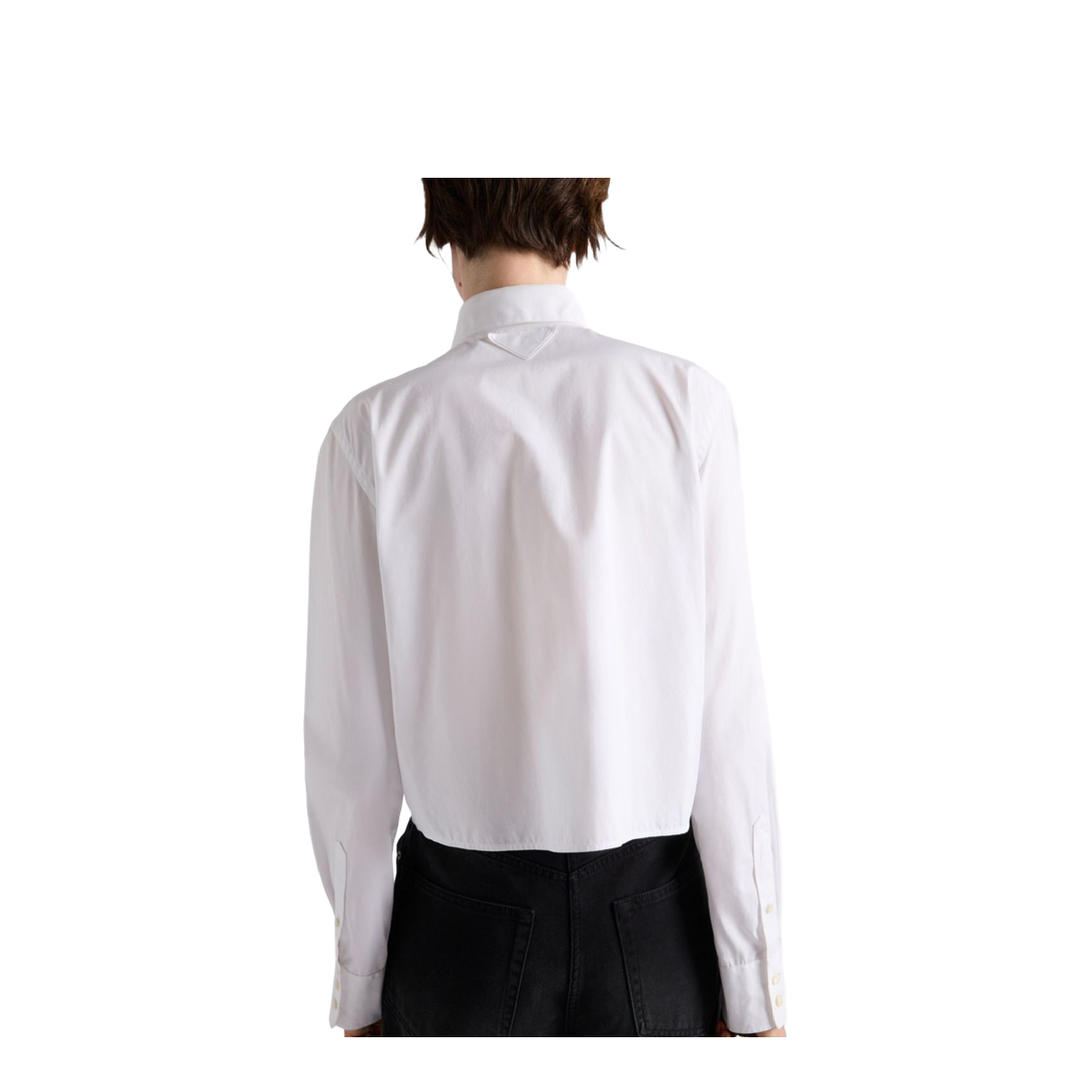 Boxy Shirt in Embroidered Poplin - Image 4