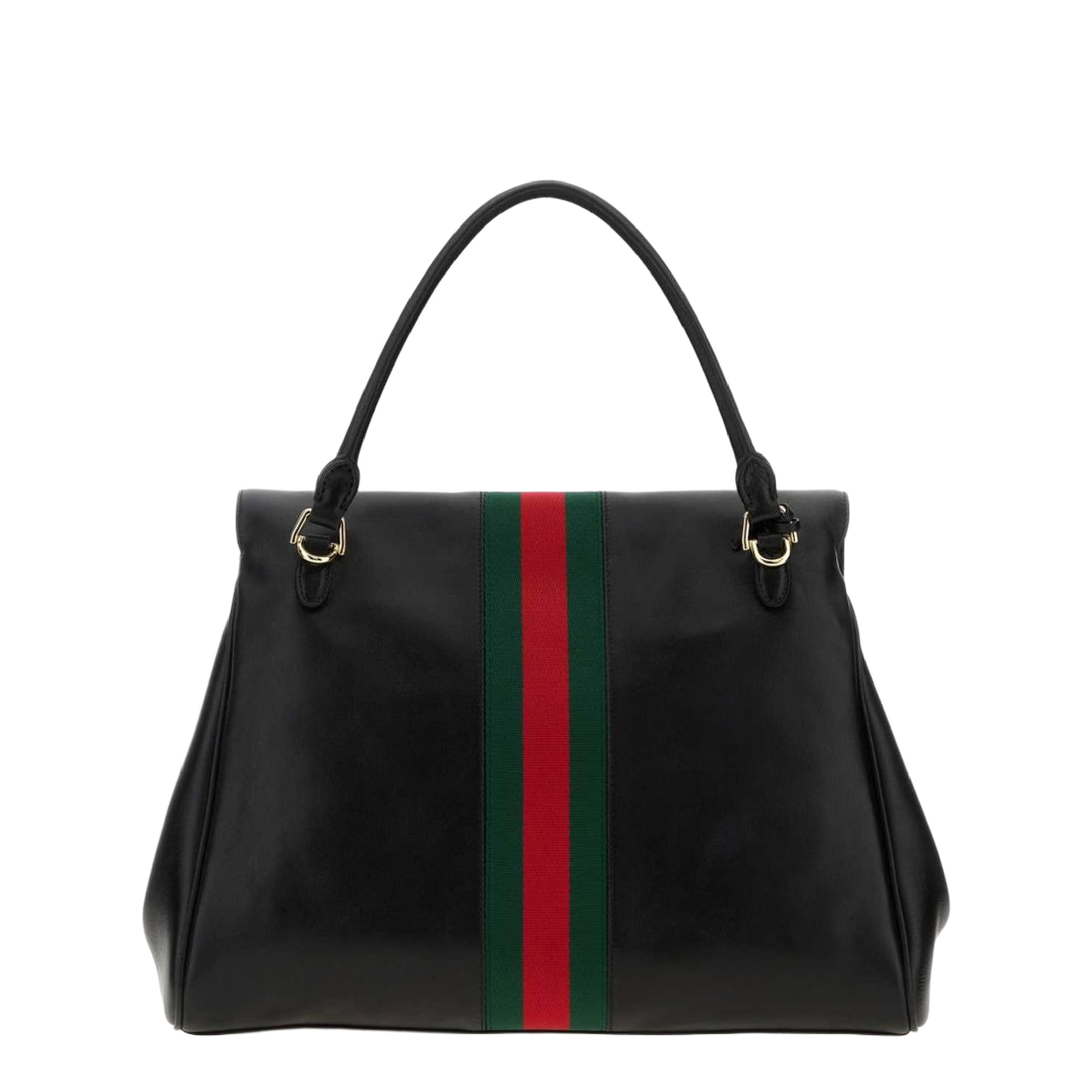 Paparazzo Large Top Handle Bag in Black Leather - Image 2