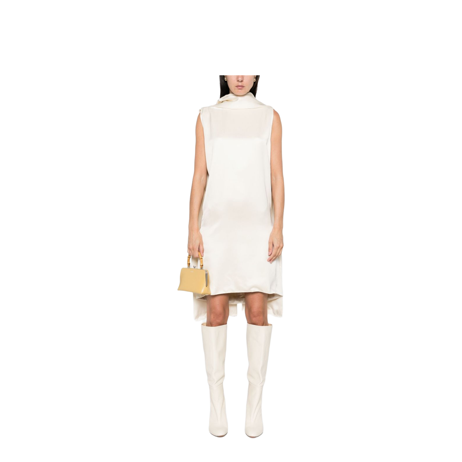 Cocoon Scarf Dress Light Beige - Image 2