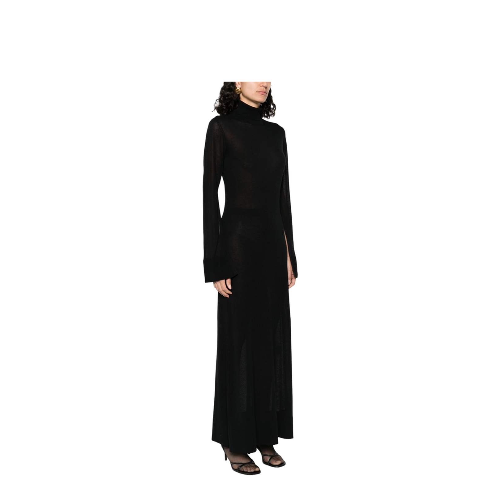 Black Roll Neck Dress - Image 5