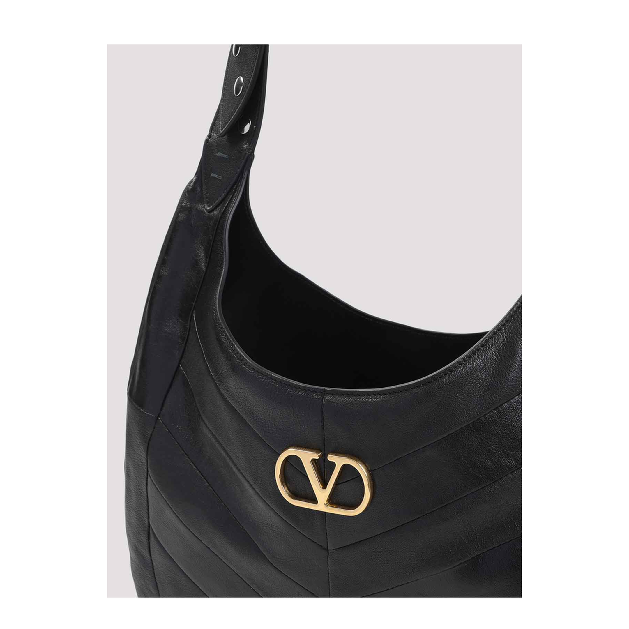 Hoboho Medium Nappa Leather Hobo Bag - Nero - Image 3