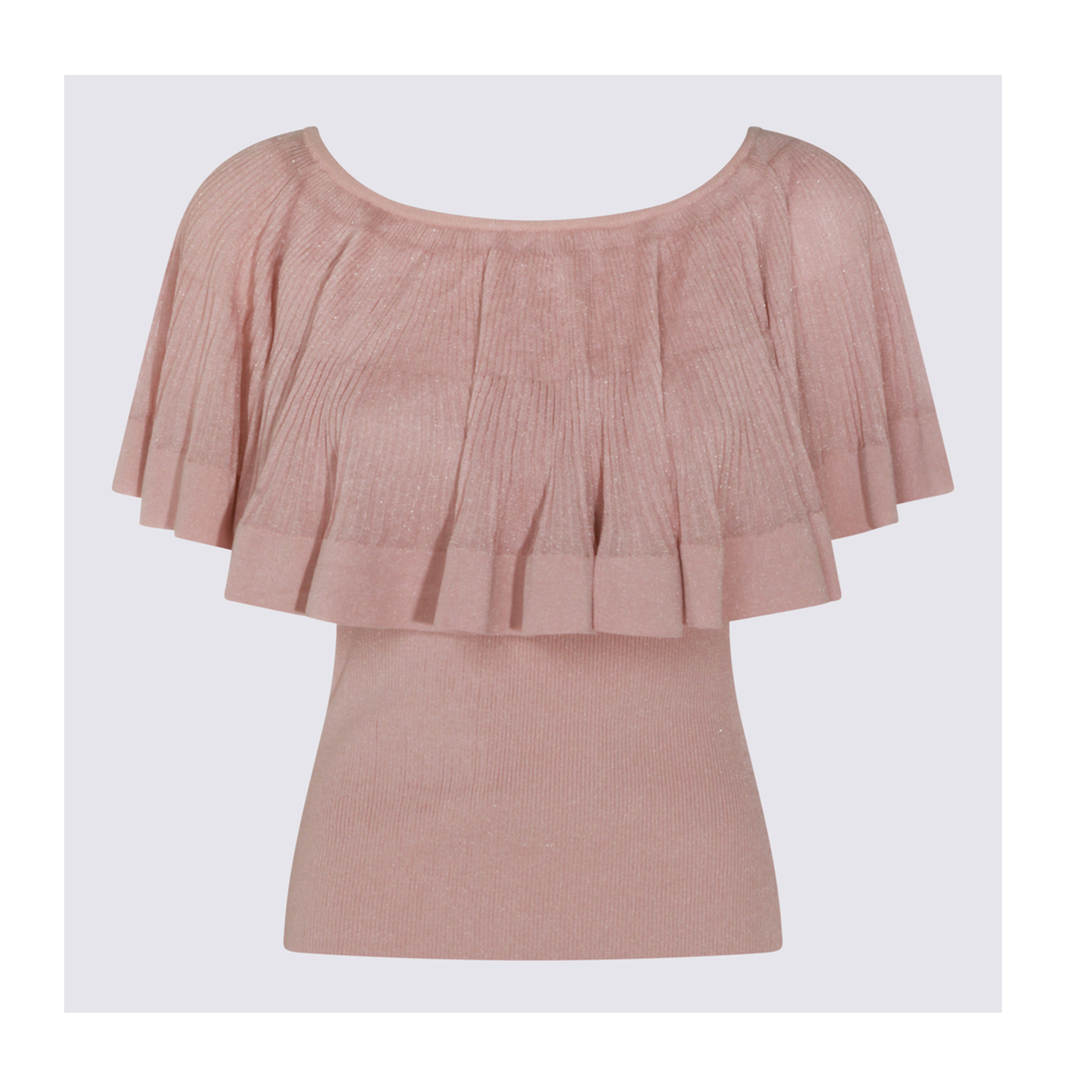 Luna Pleated Frill Top Pink - Image 2