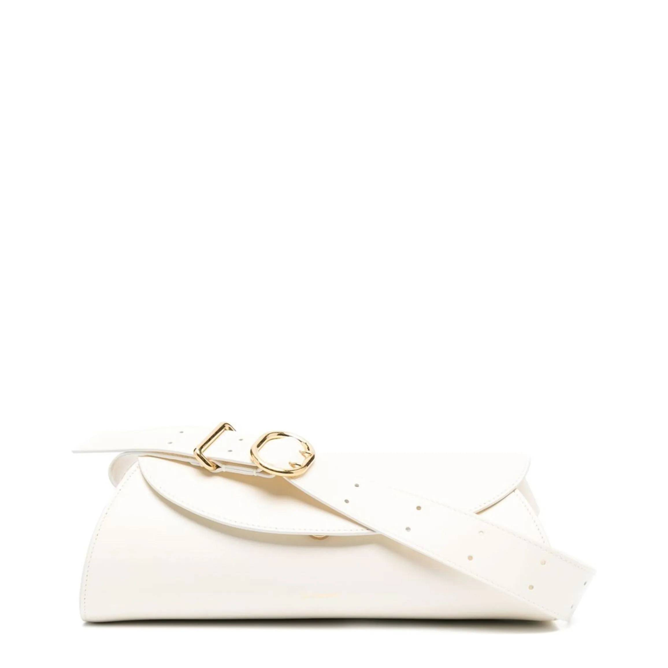 Ivory Leather Small Cannolo Shoulder Bag - Image 1