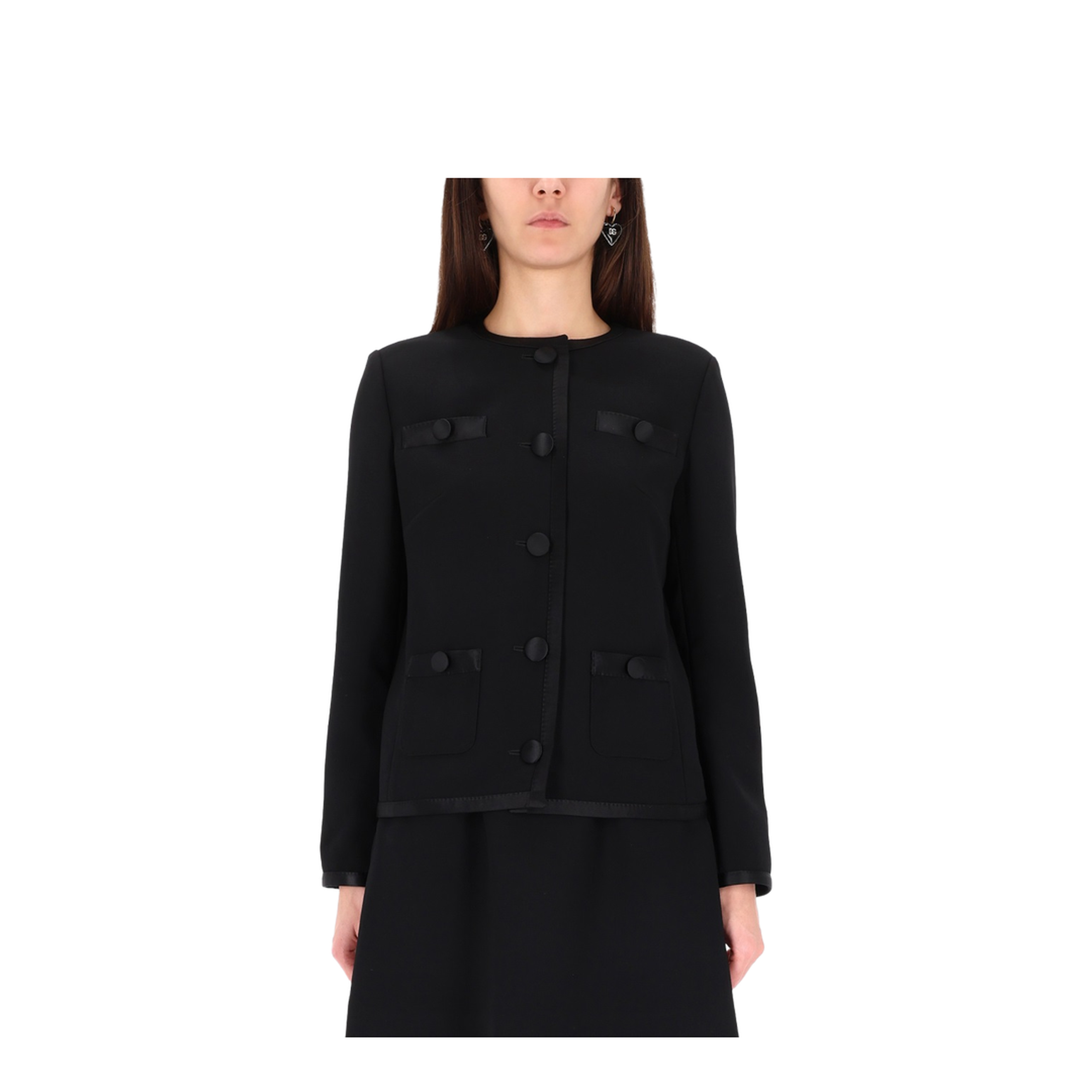 Double Crepe Single-Breasted Jacket - Image 3