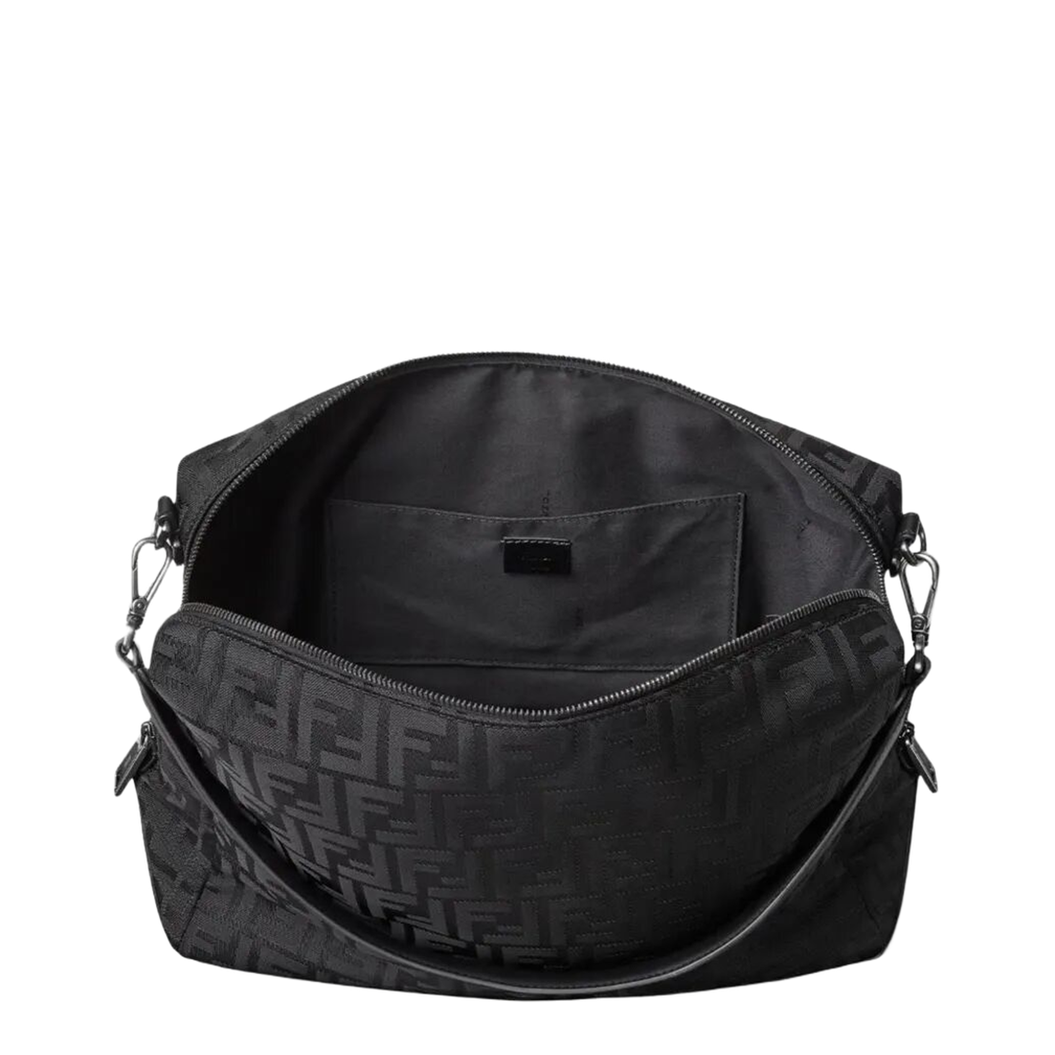 Lui Large Nylon Shoulder Bag - Black - Image 3