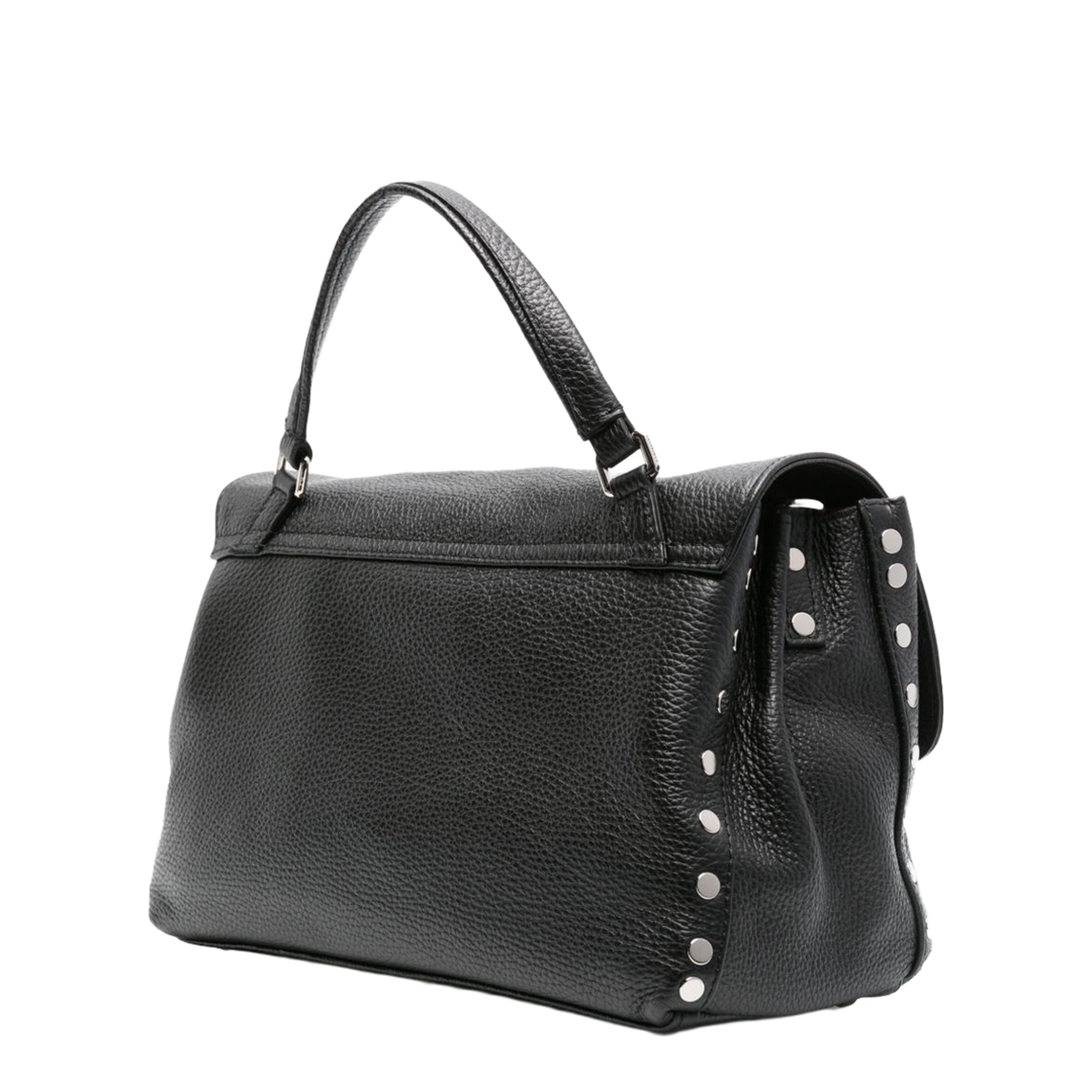 Postina Daily Small Calfskin Top-Handle Bag - Nero - Image 3