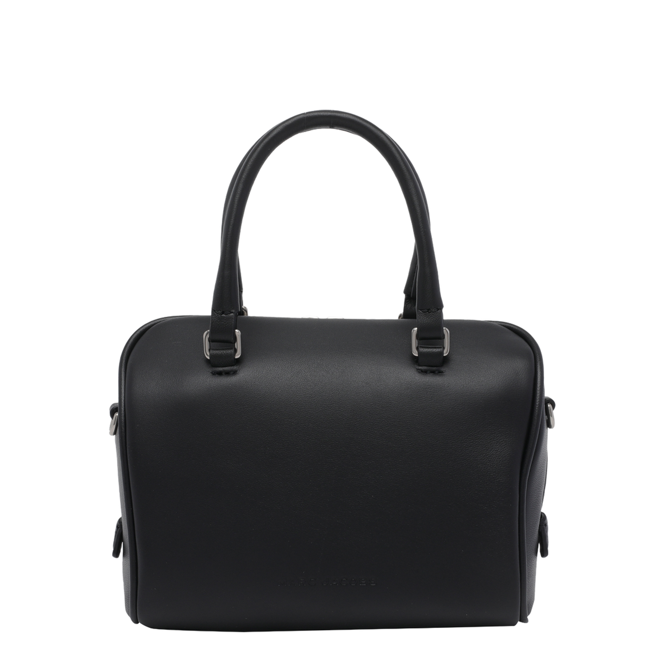 The Micro Bauletto Calf Leather Top Handle Bag - Black - Image 3