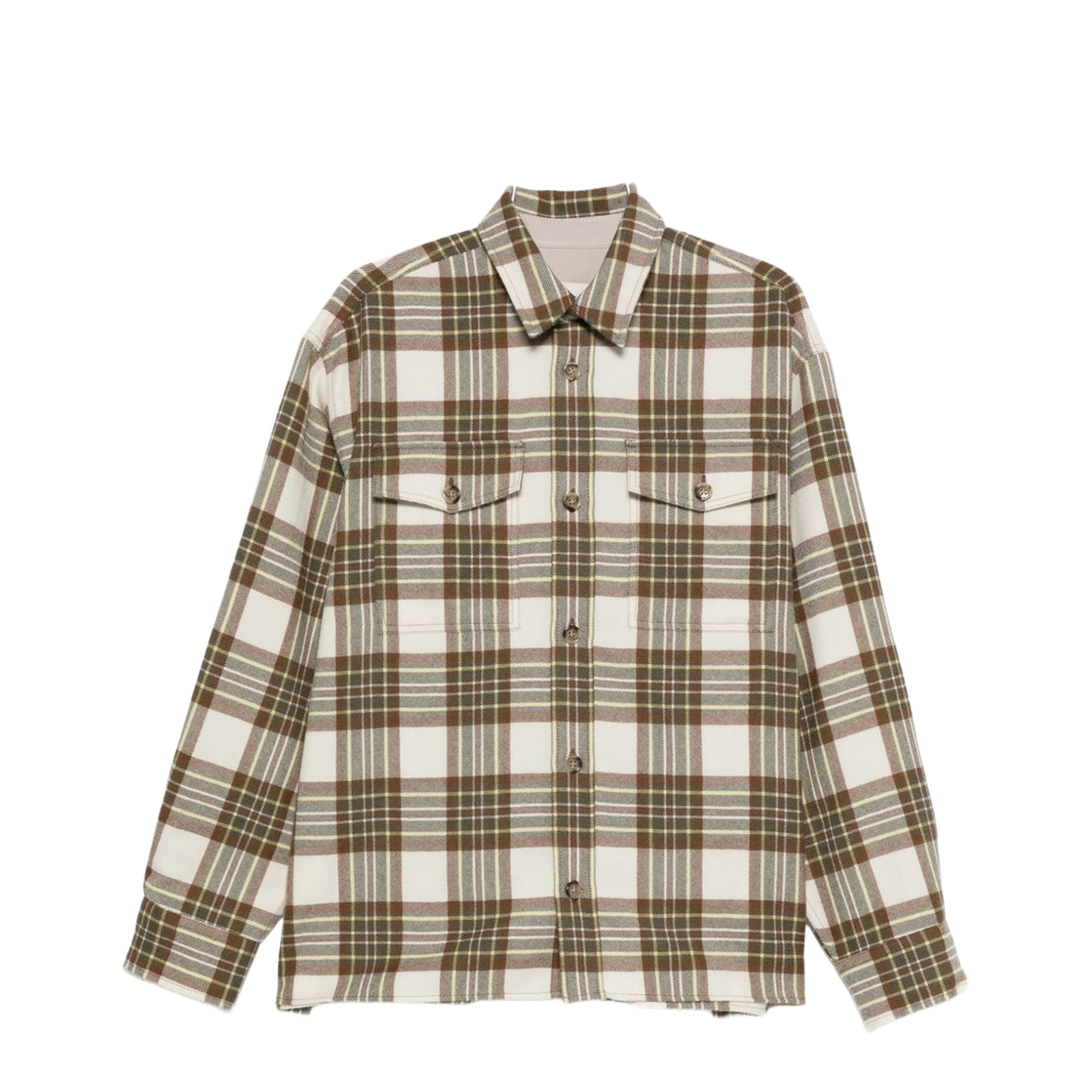 Wool Checked Overshirt - Image 1