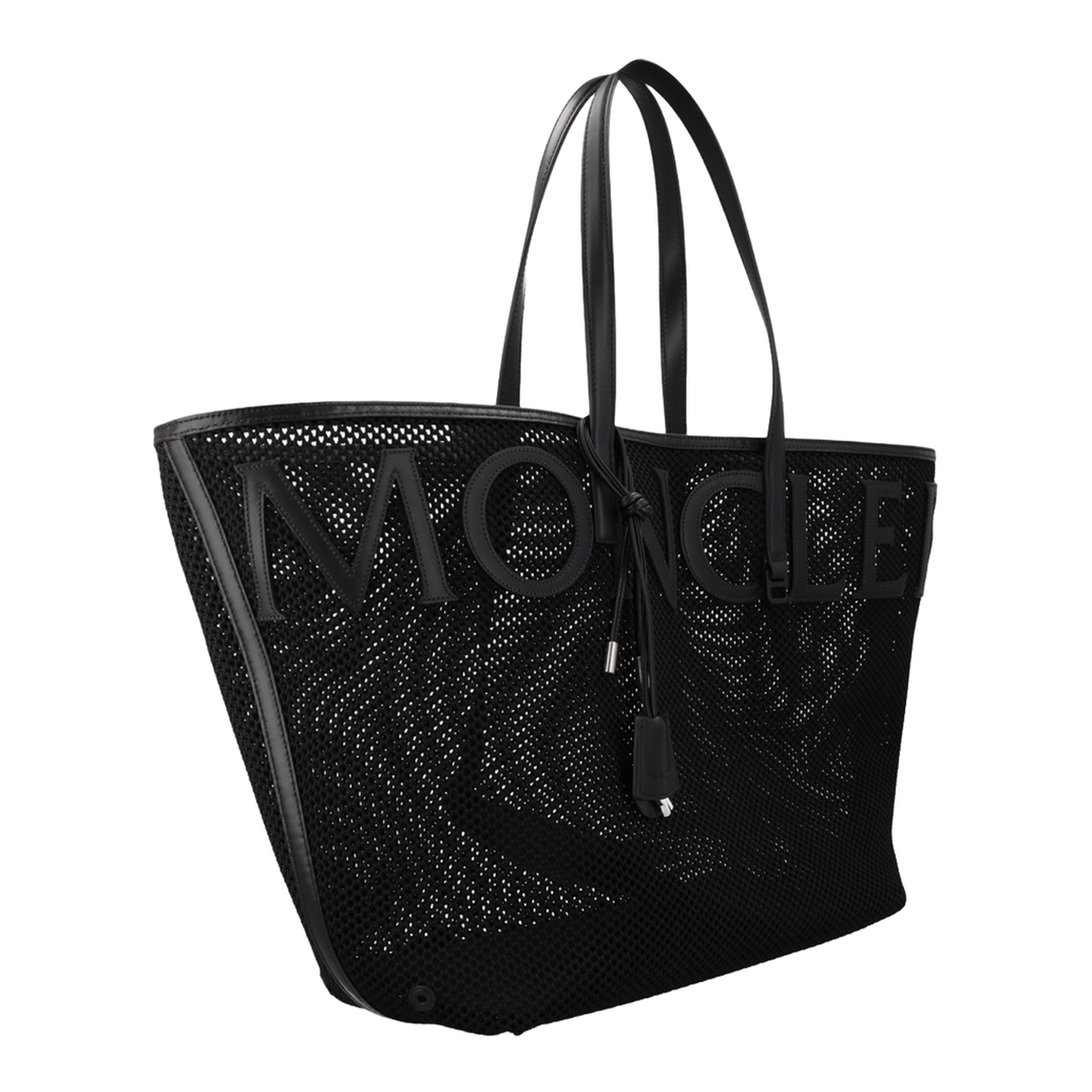 Very Mesh & Leather Tote Bag - Black - Image 2