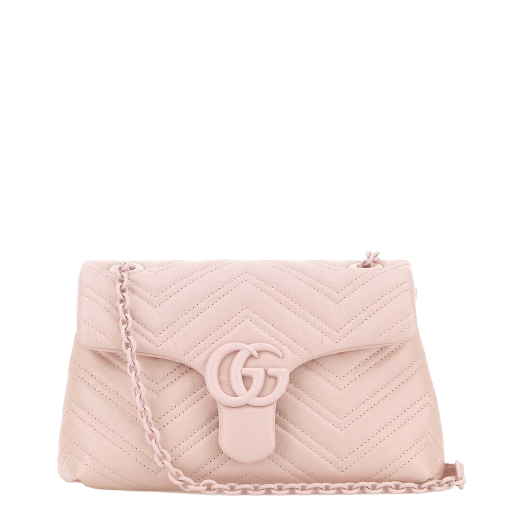 GG Marmont Small Matelassé Chevron Leather Shoulder Bag - Pink - Image 1