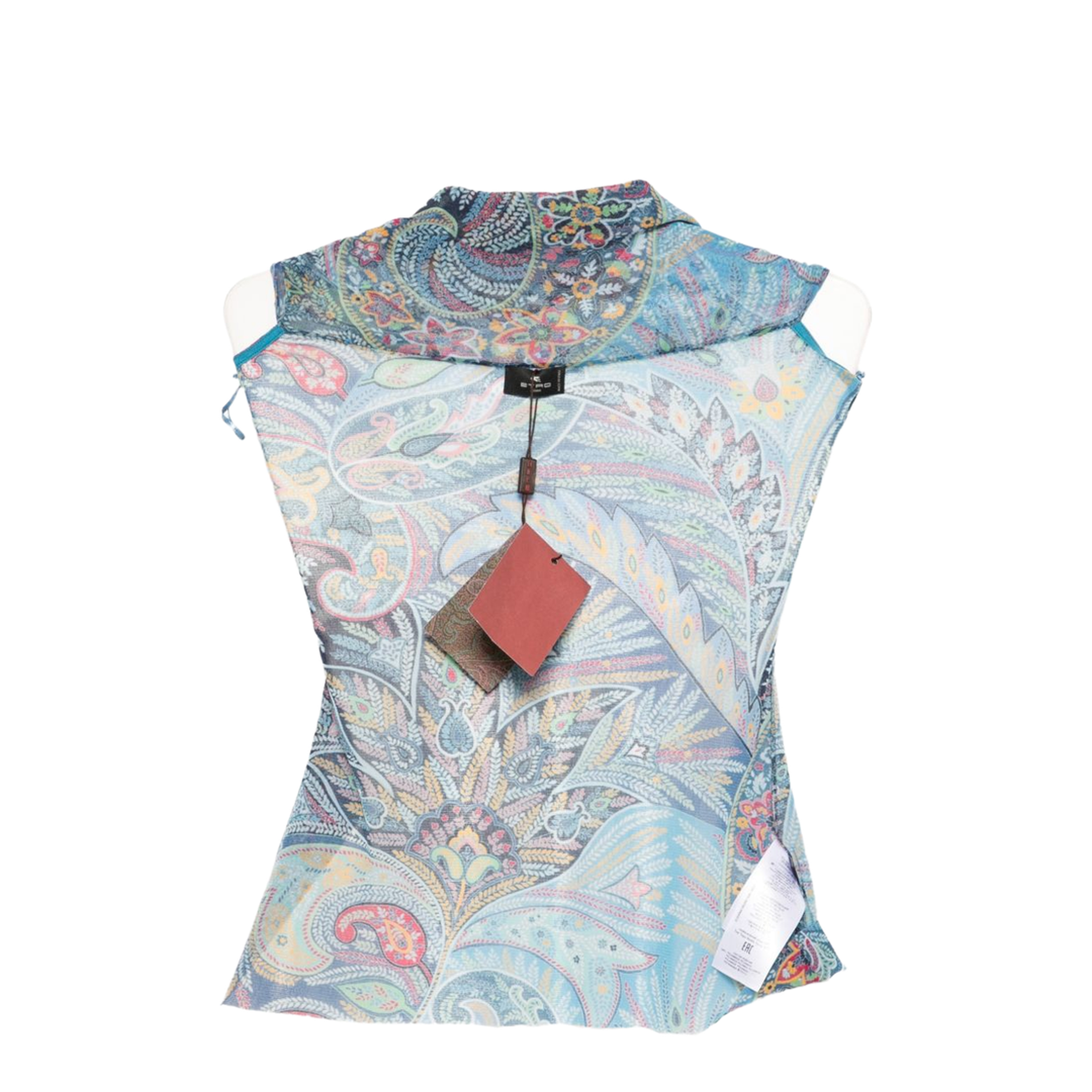 Women's Pattern Top Blue - Image 2