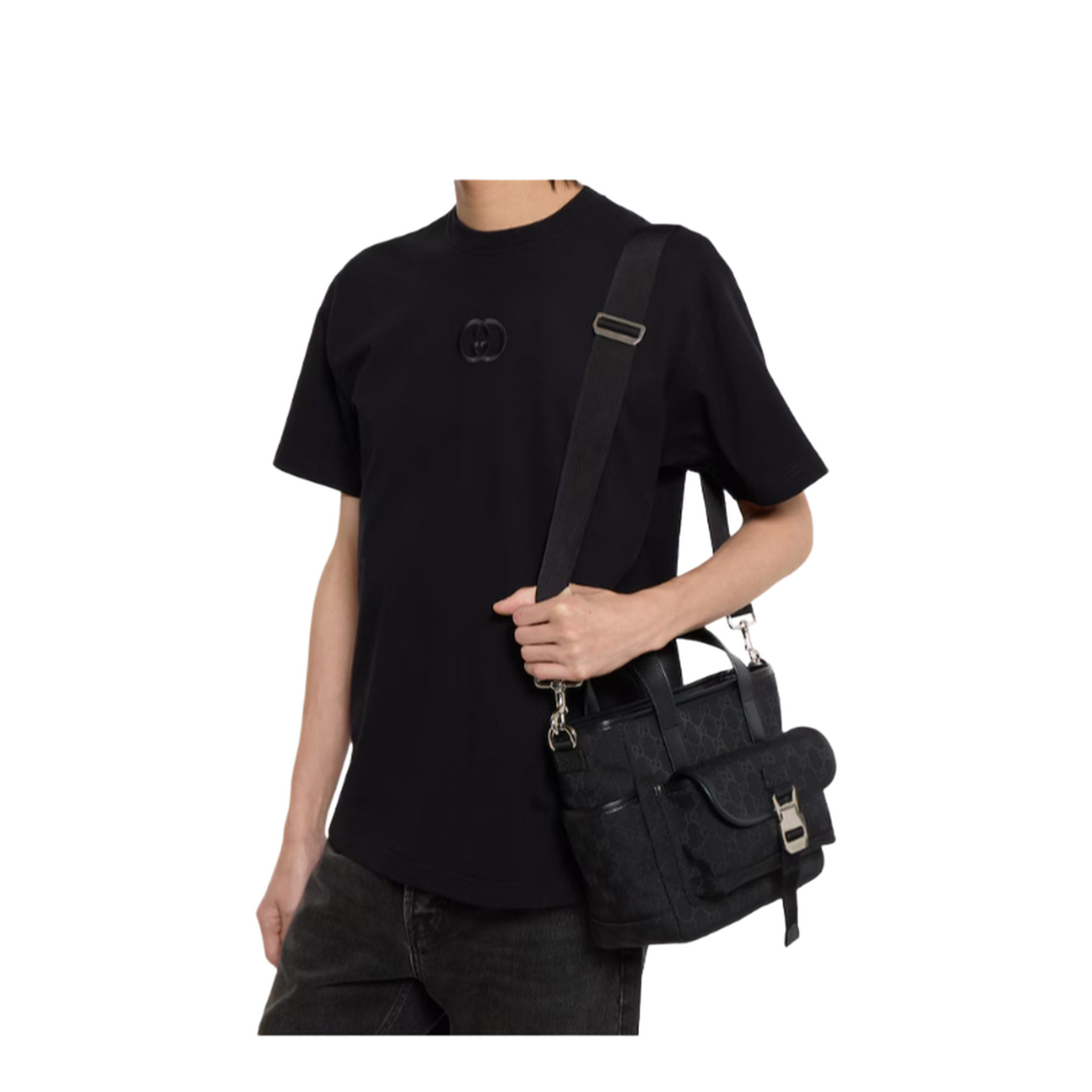 Embroidered Canvas Handbag - Image 5