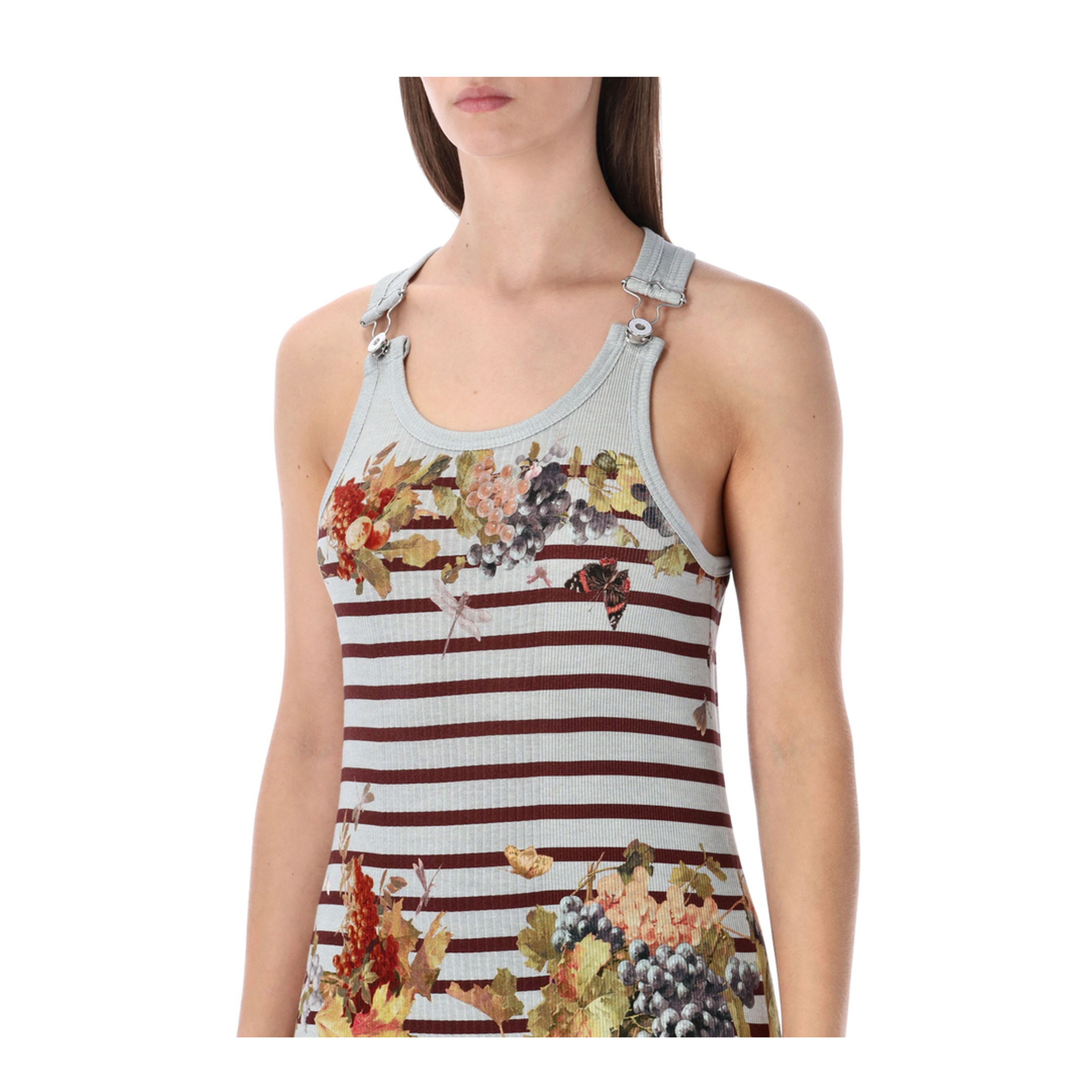 Striped Floral-Print Dress - Image 3