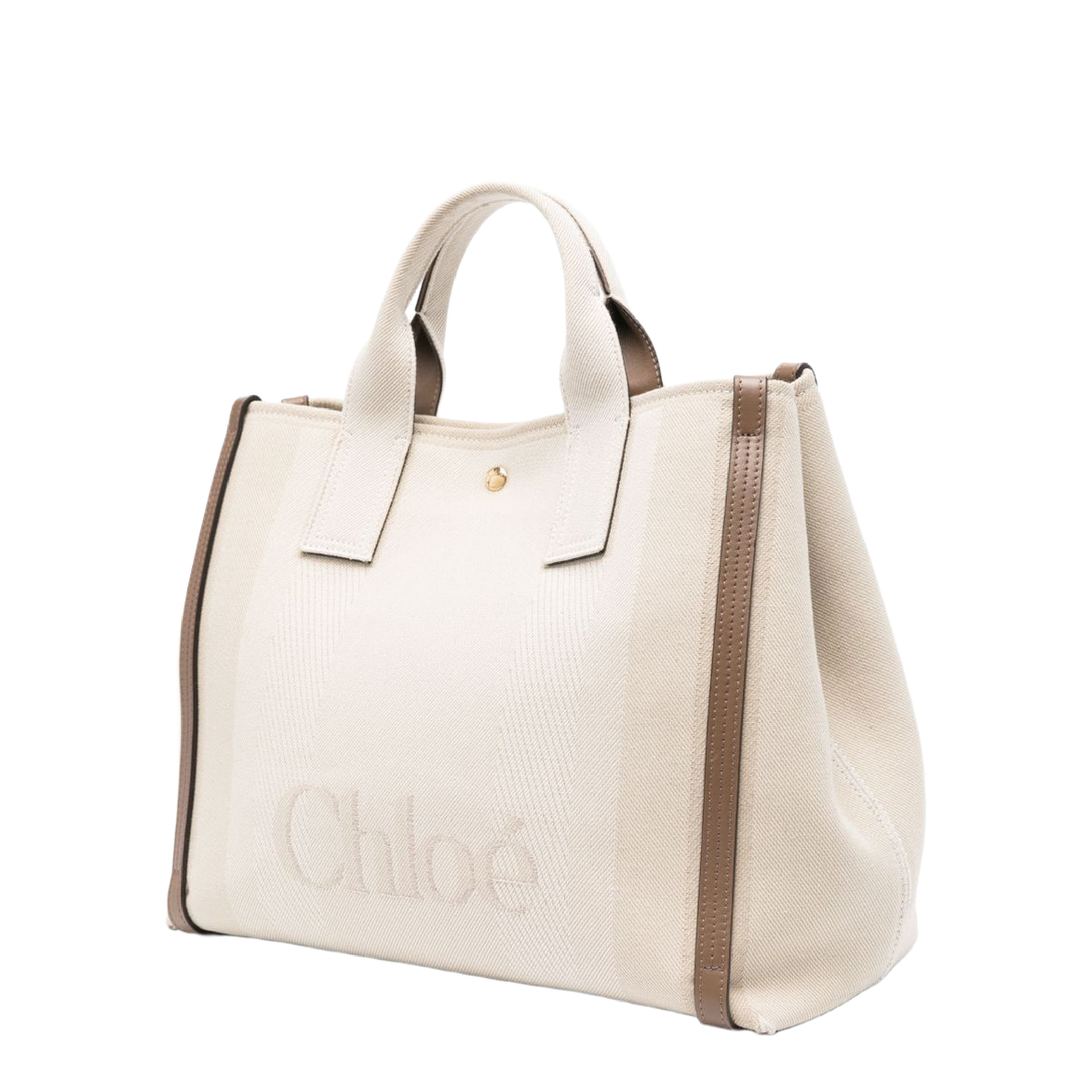 Carry Large Canvas Handbag - Beige - Image 3