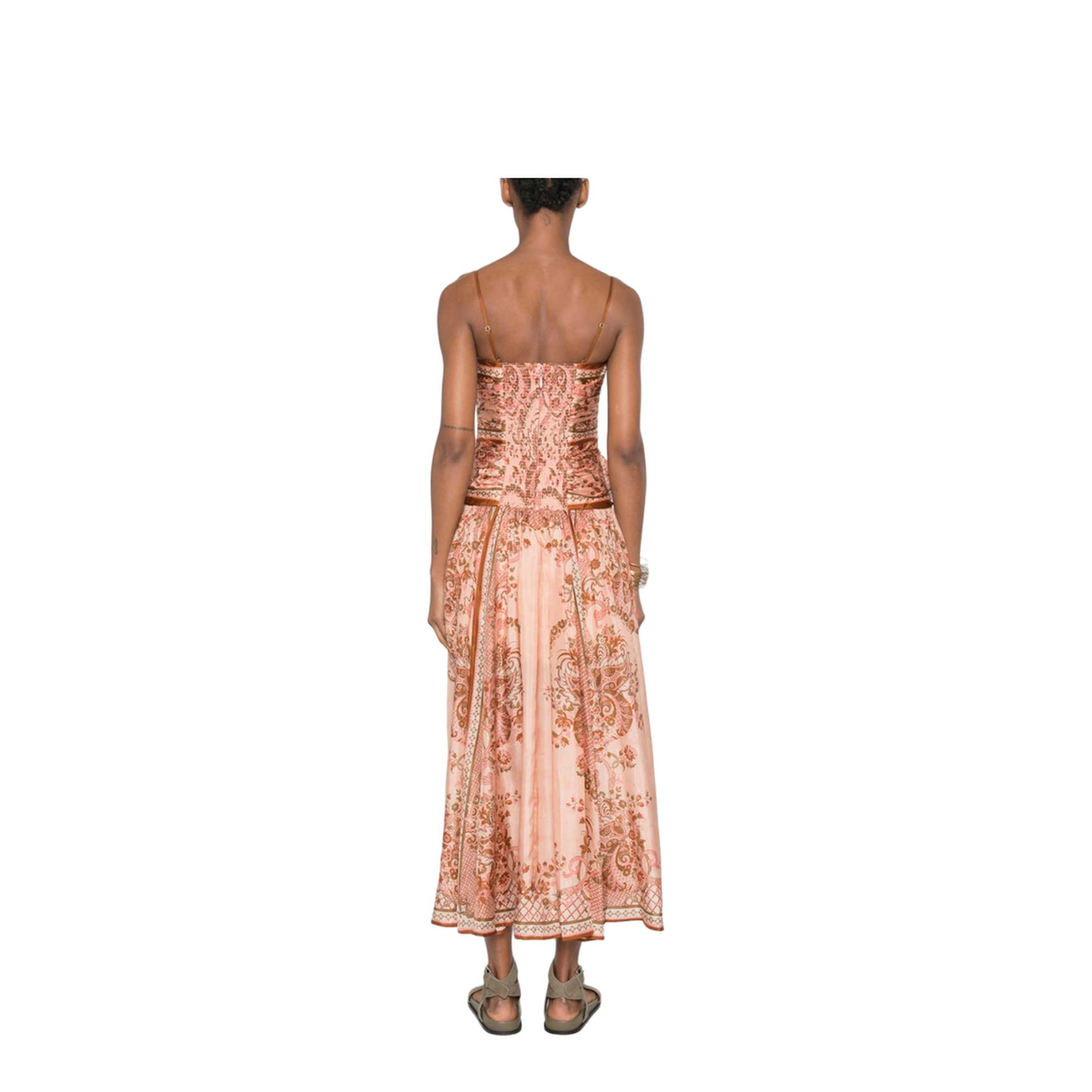 Aster Scarf Print Midi Dress - Image 4