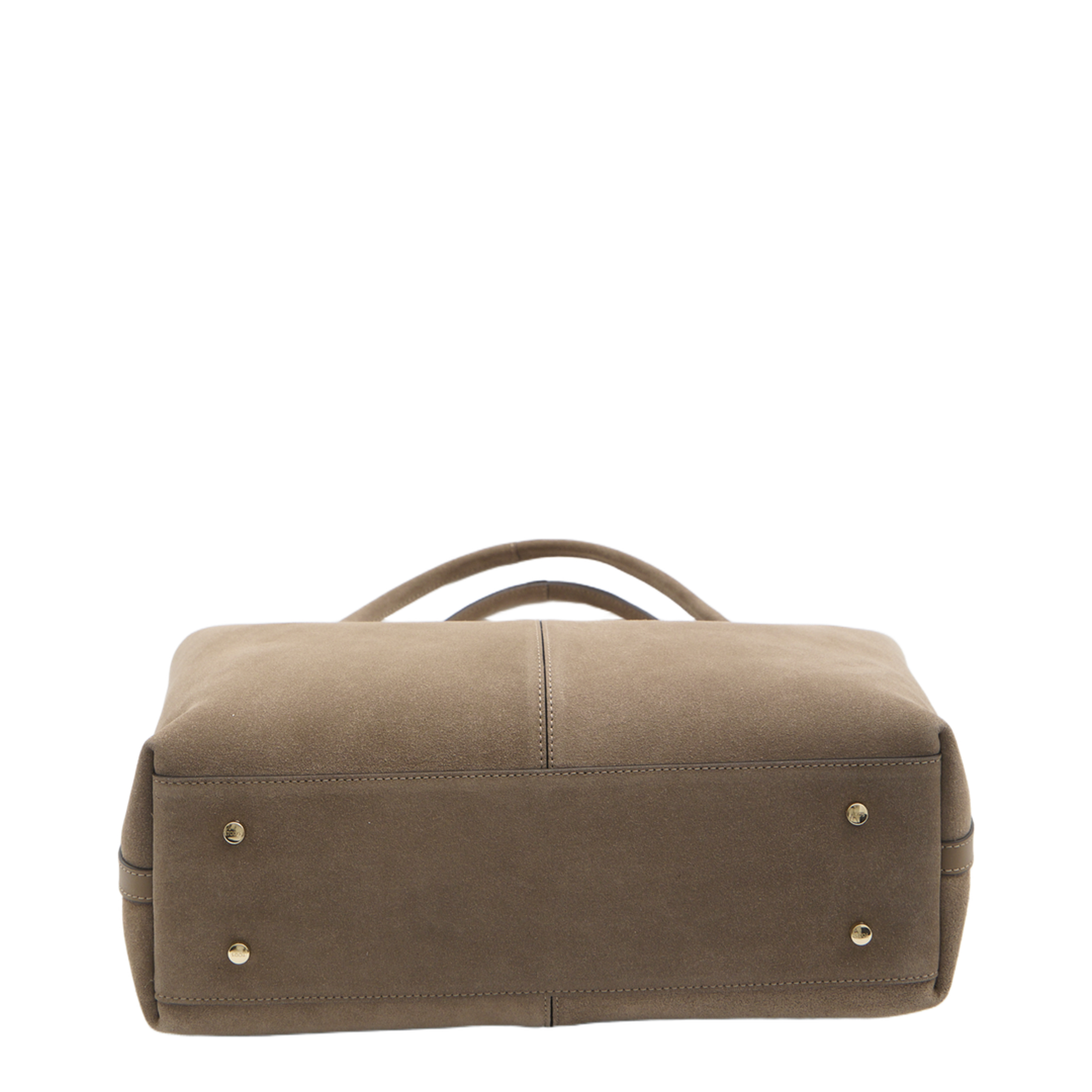 Medium Small Suede Shopping Bag - Beige - Image 3