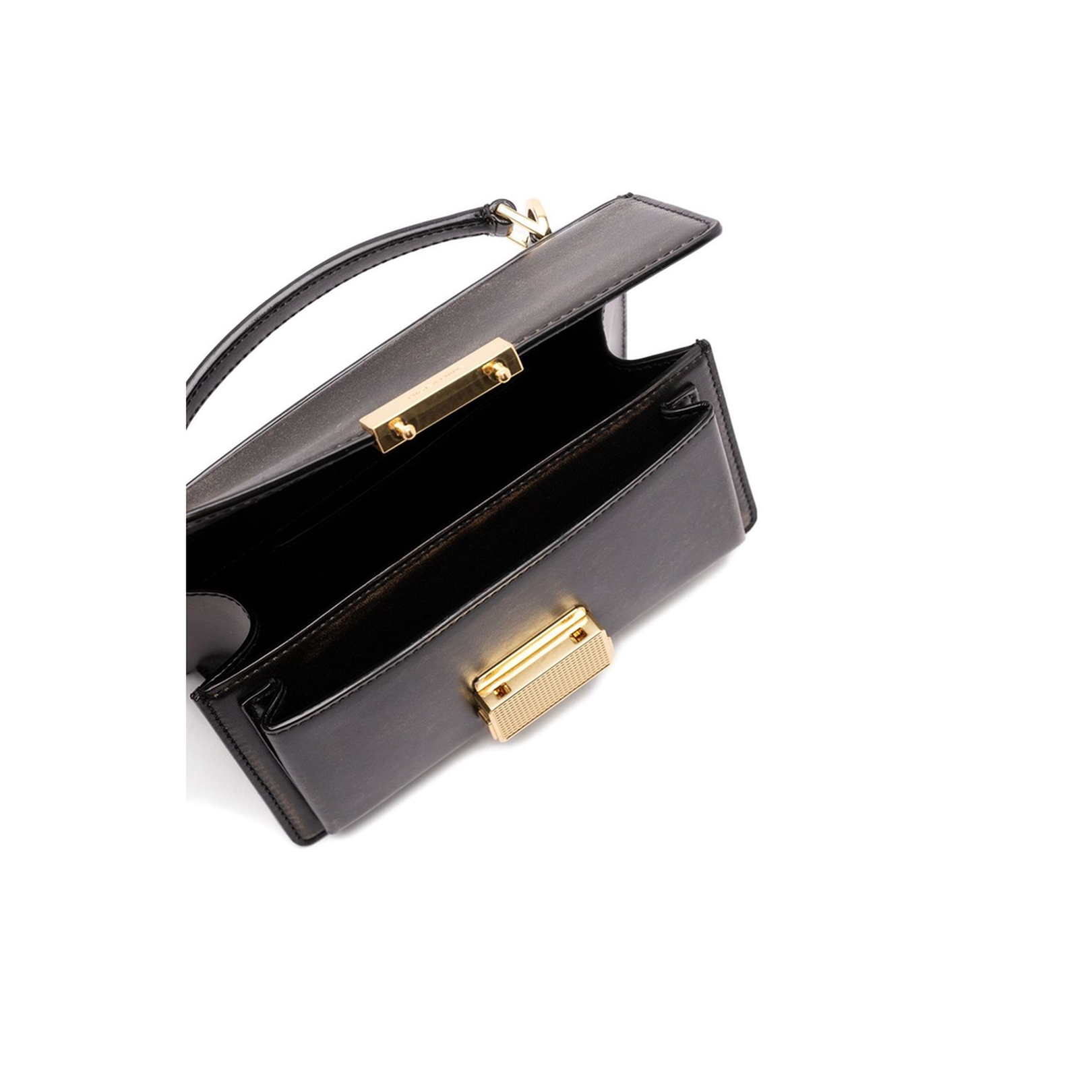 Venezia Small Leather Top-Handle Bag - Dark Brown - Image 5