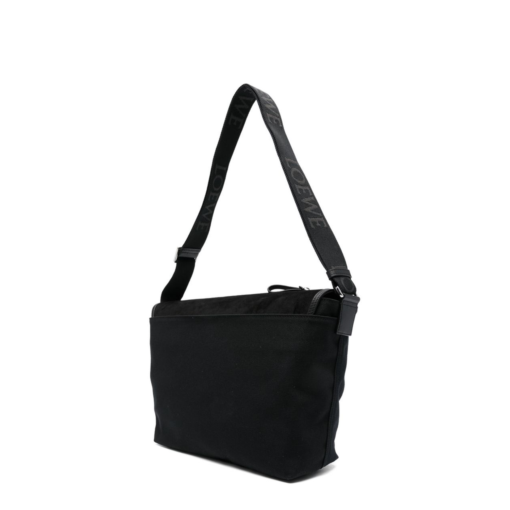 Flex Medium Canvas Messenger Bag - Black/Dark Gold - Image 2