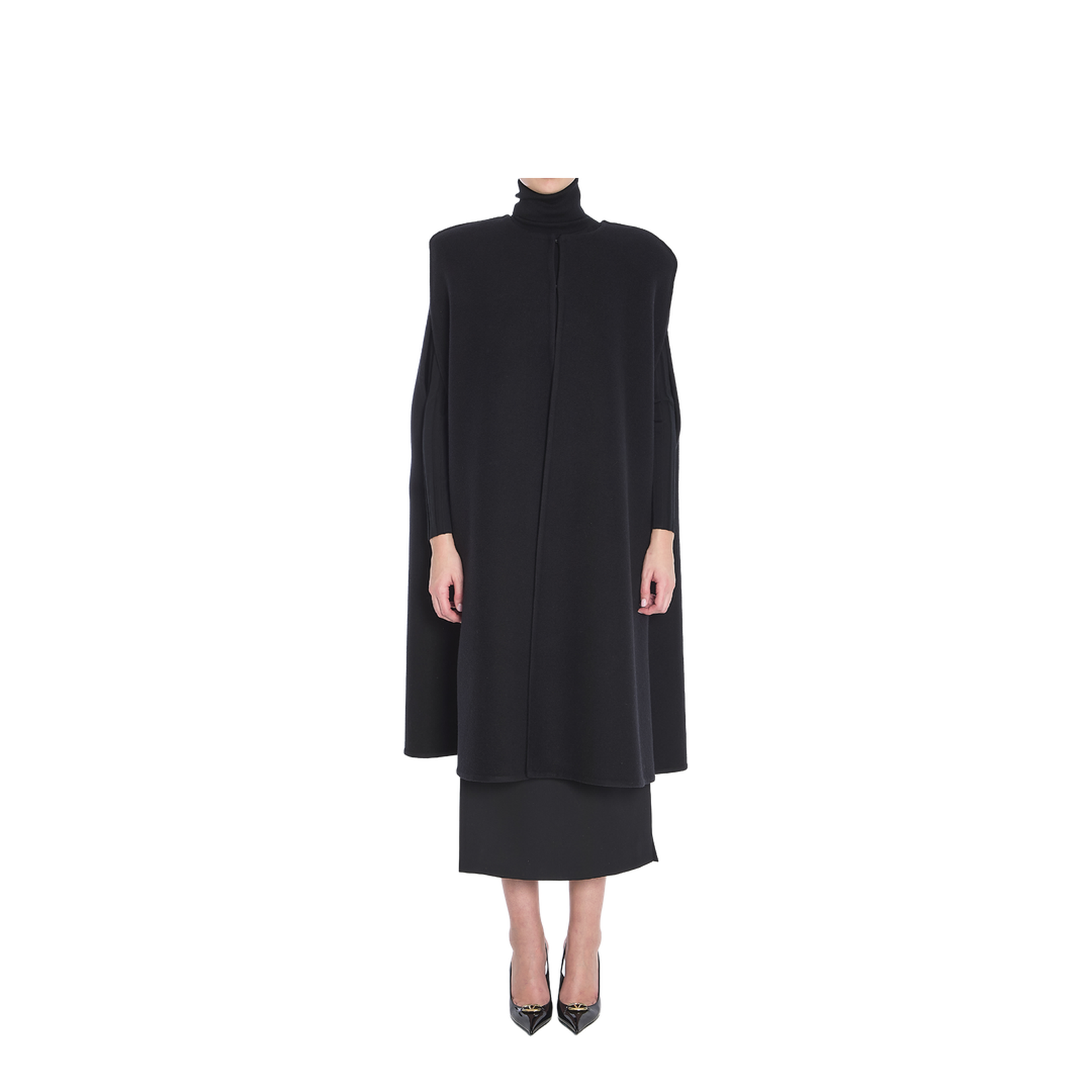 Fluffy Cashmere Blend Cape - Image 5