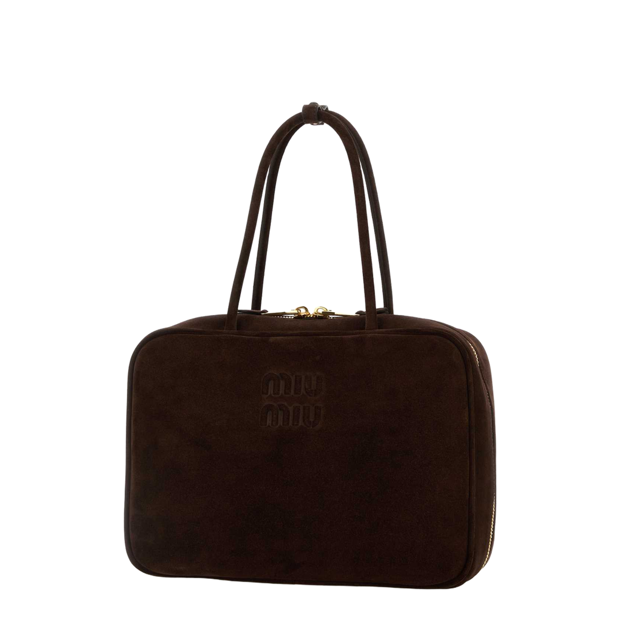 Suede Tote - Dark Brown - Image 2
