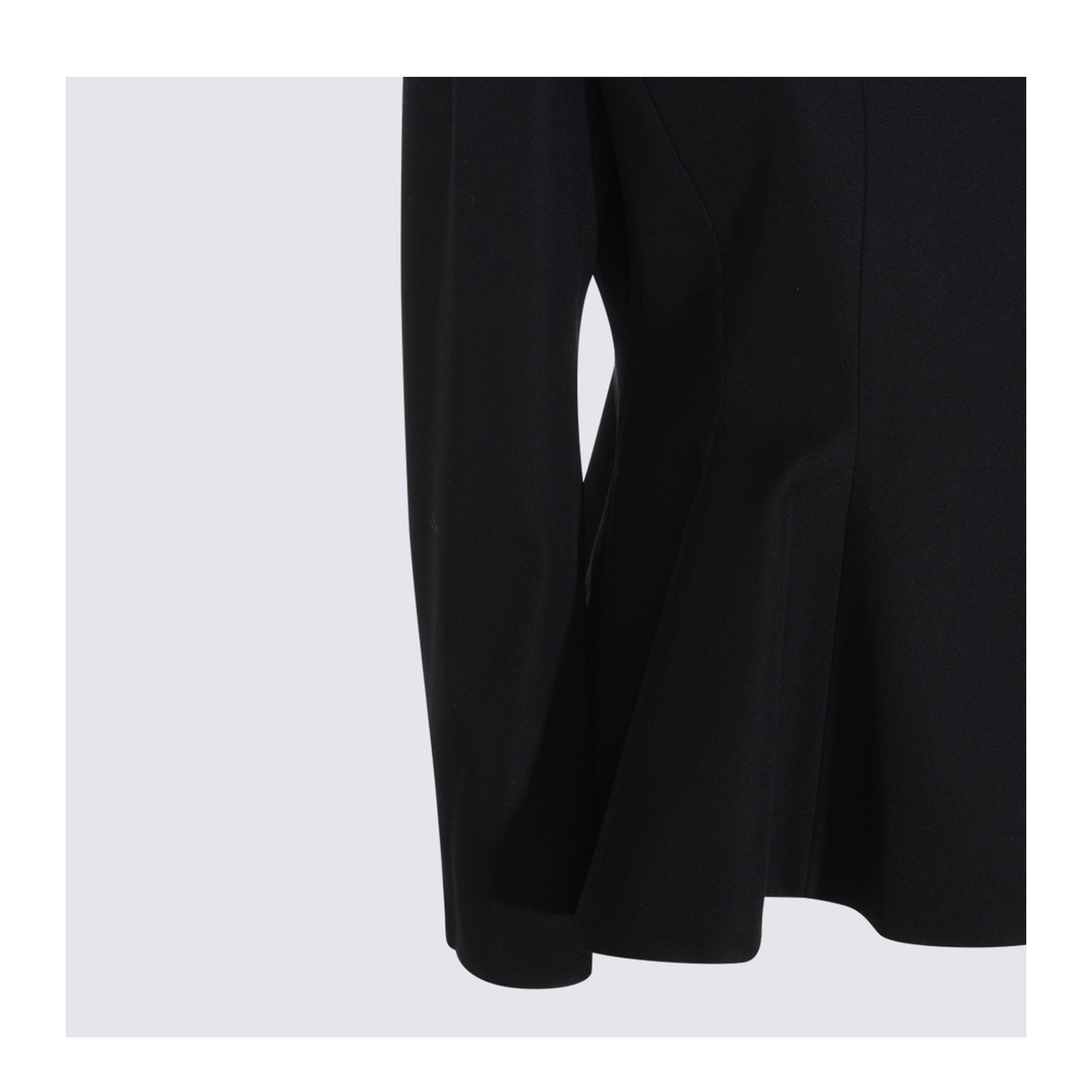 Black Grain de Poudre Wool Jacket - Image 6