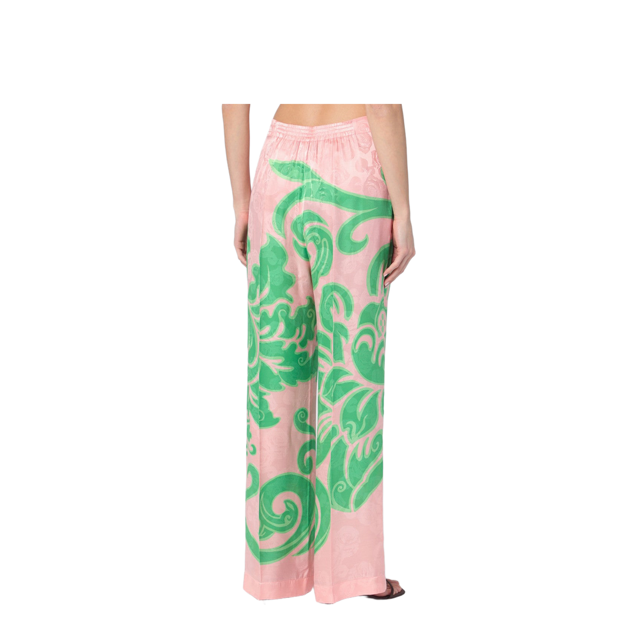 Wide Printed Trousers Blend - Image 2