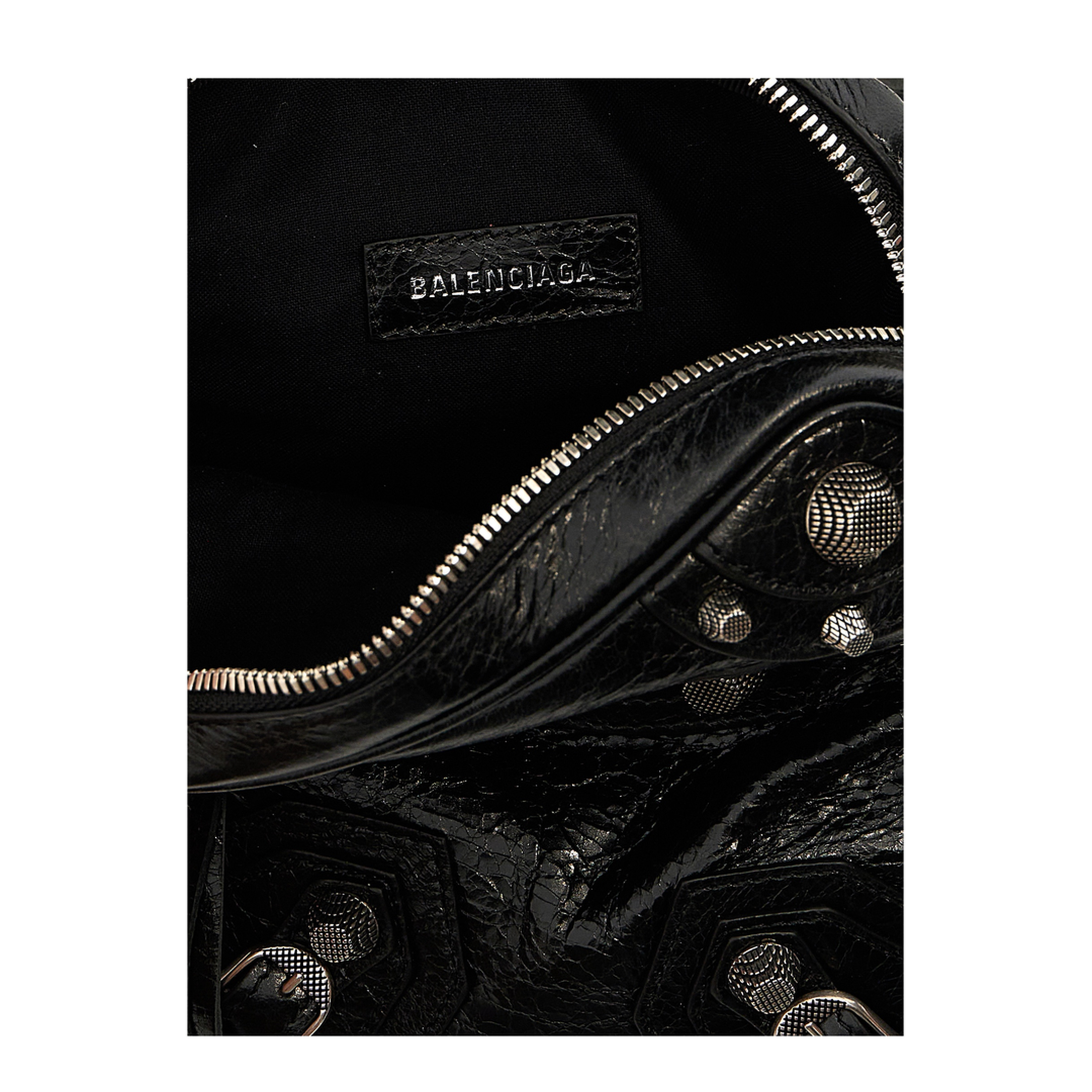 Le Cagole Arena Lambskin Crossbody - Black - Image 4