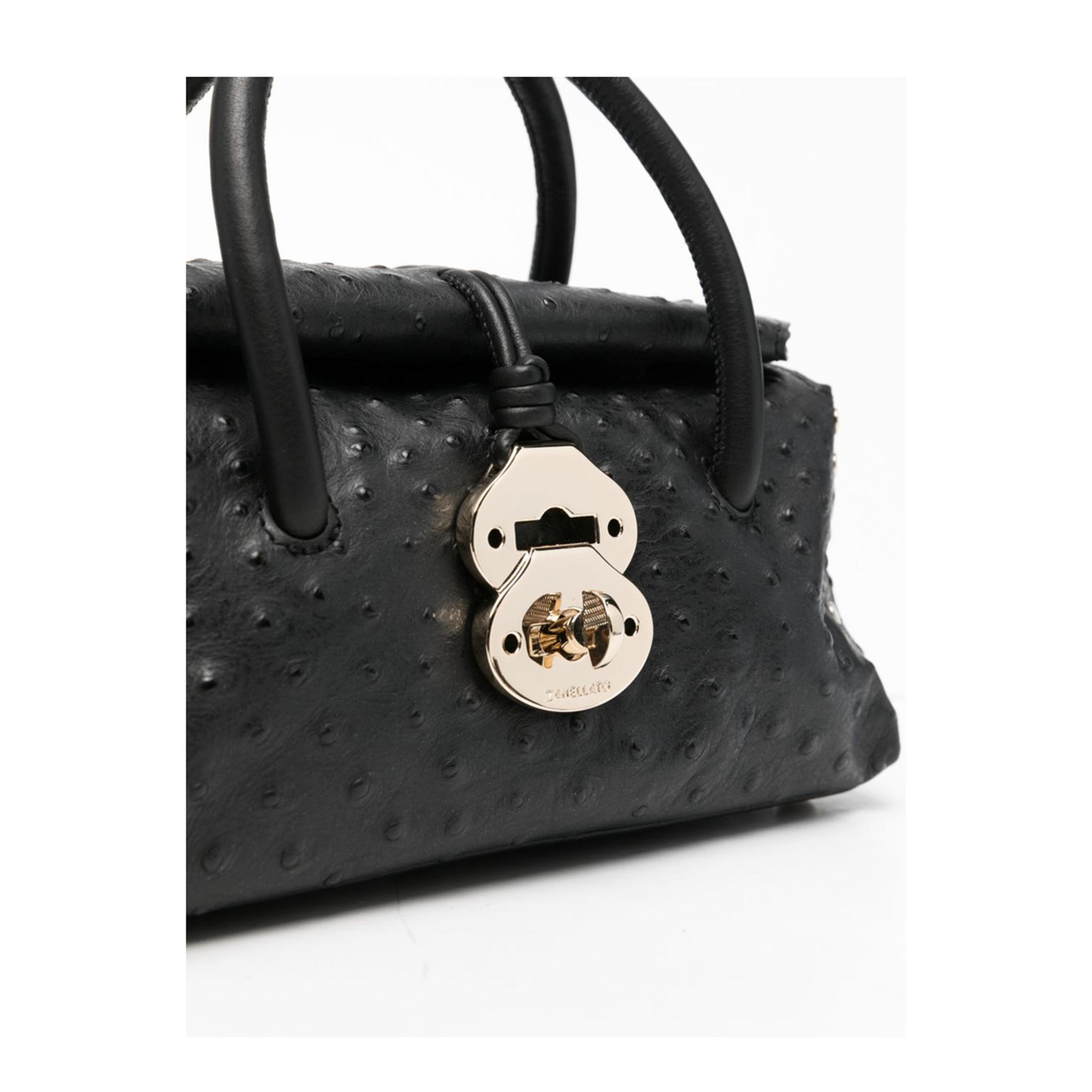 Dotta Cowhide Top-Handle Bag - Black Crater - Image 2