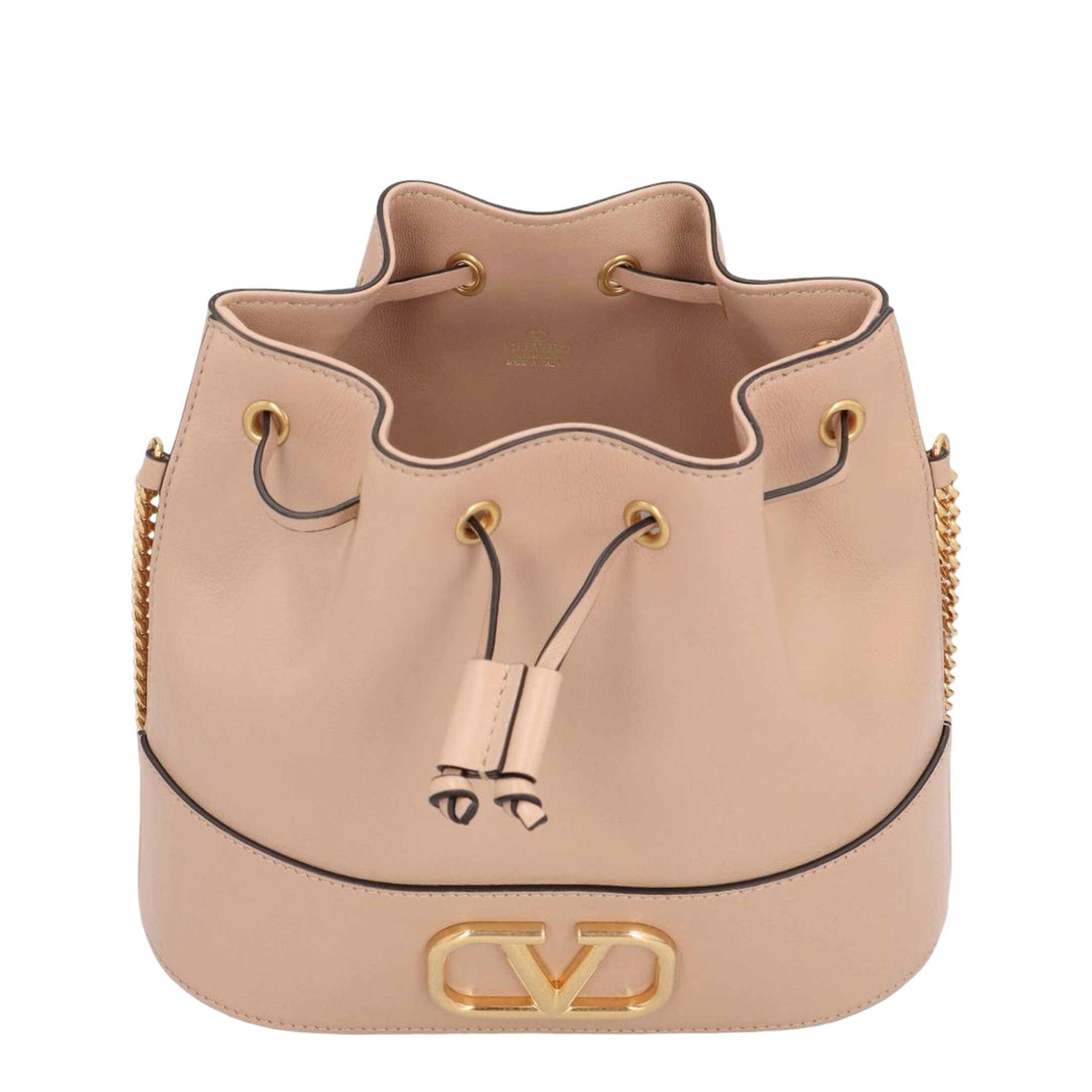 Mini Bucket Bag in Nappa with Vlogo Signature Chain - Image 2