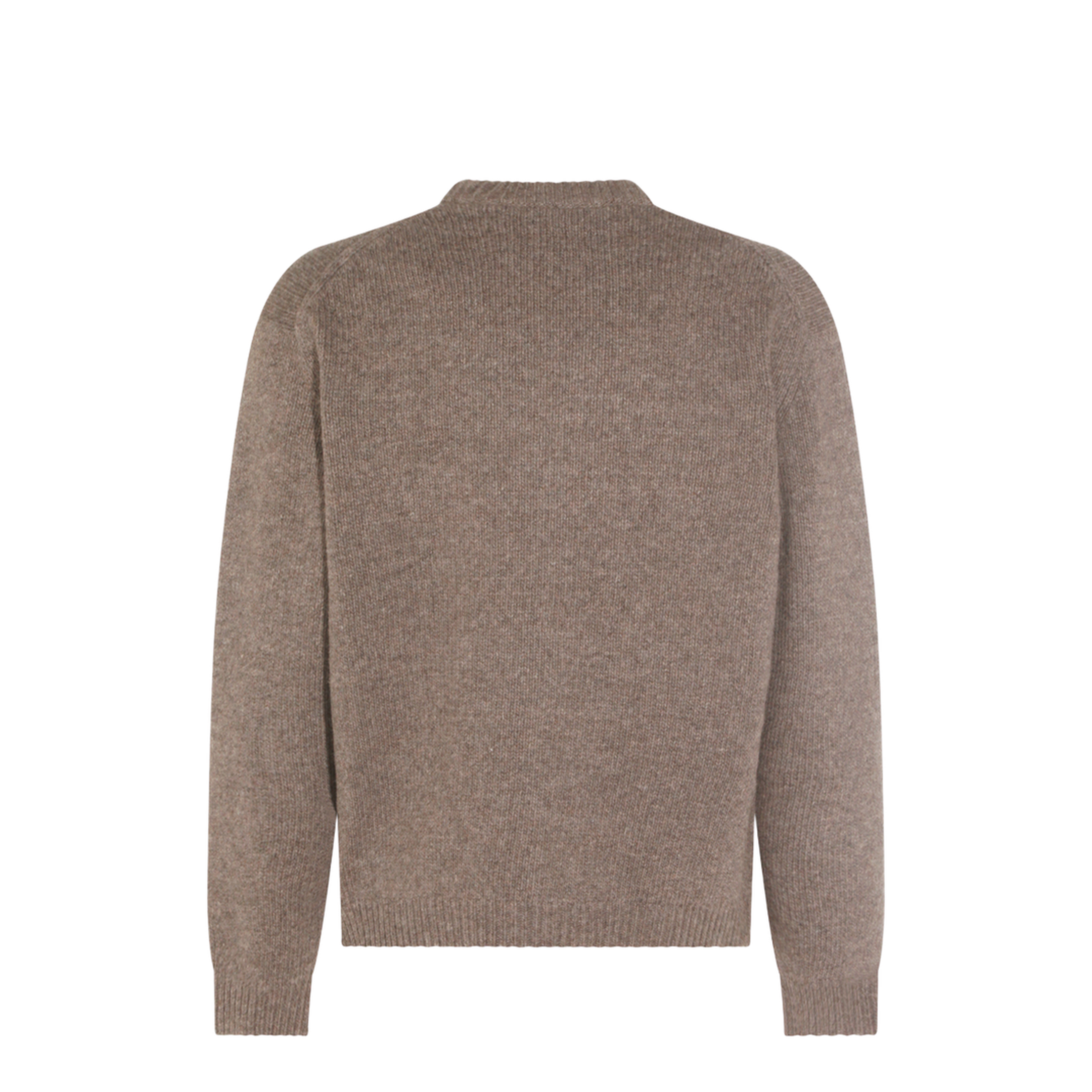 Grey Mélange Sweater with Dressed Fox Intarsia - Image 3