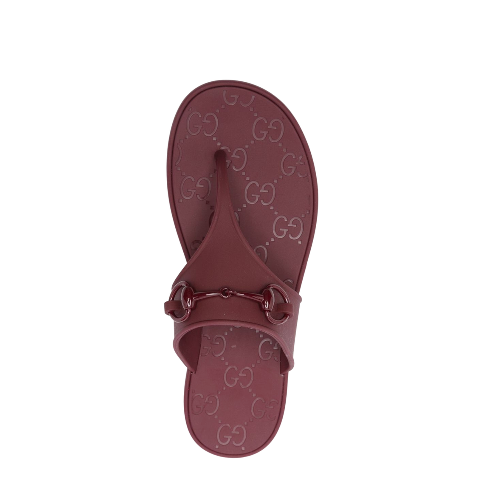 Thong Sandal with Horsebit in Rosso Ancora Rubber - Image 2