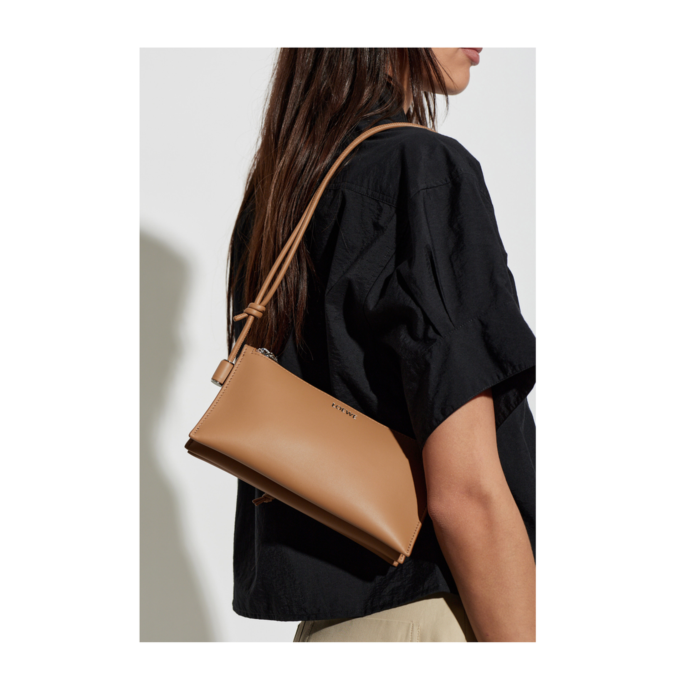 Joya Nappa Calfskin Pouch - Mocha - Image 2