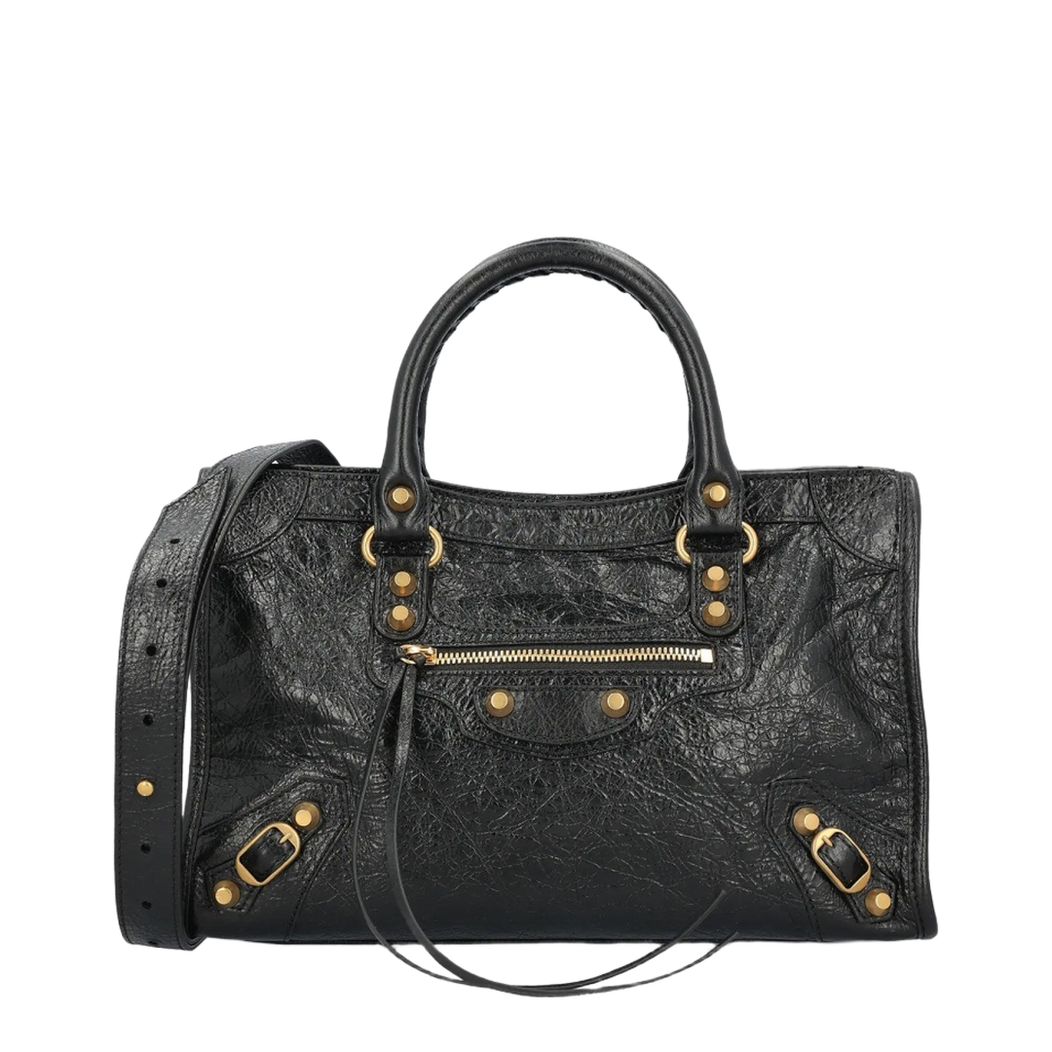 Le City Small Arena Storico Lambskin Shoulder Bag - Black - Image 1