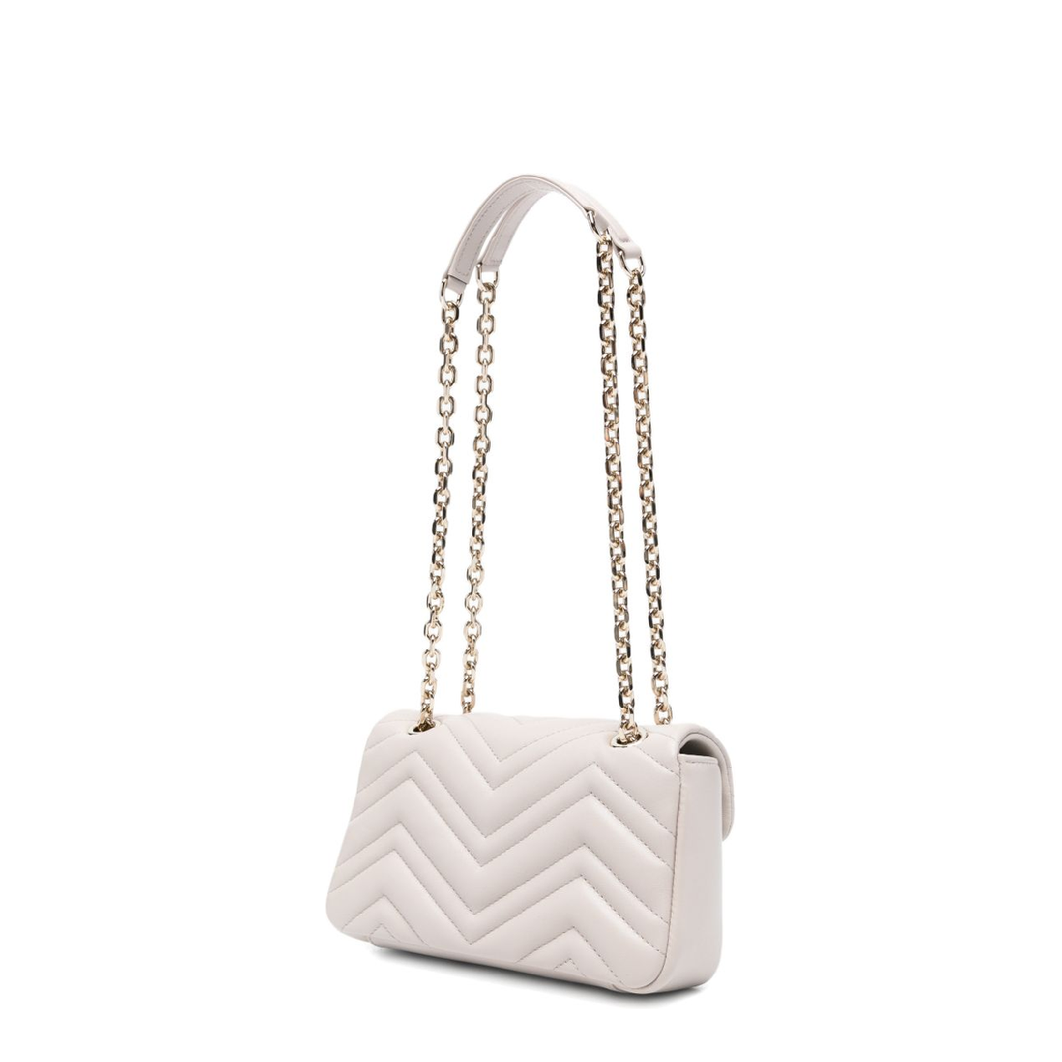 GG Marmont Small Matelassé Chevron Nappa Leather Shoulder Bag - Light Grey - Image 2