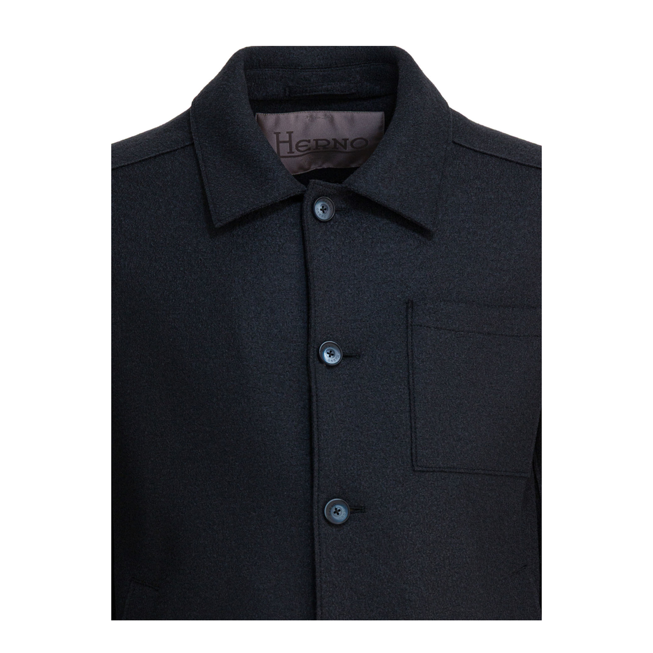 Virgin Wool Overshirt Jacket - Image 3