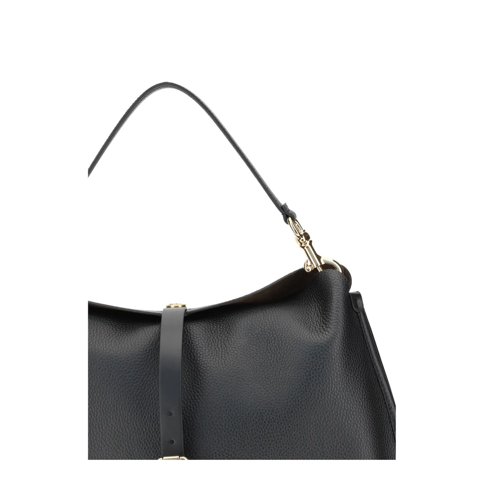 Pony XL Leather Shoulder Bag Black - Image 4