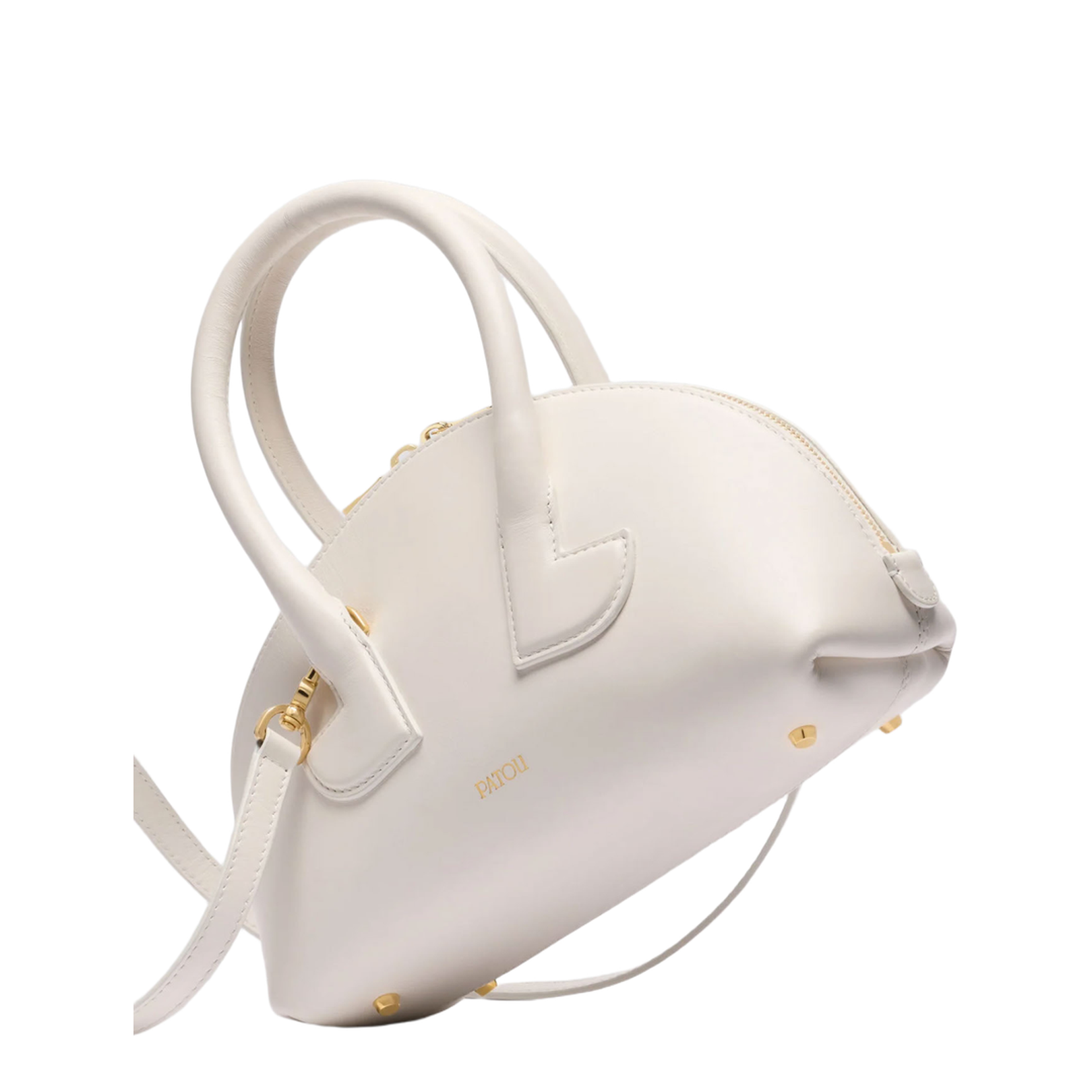 Le Patou PM Smooth Leather Bowling Bag - White - Image 2