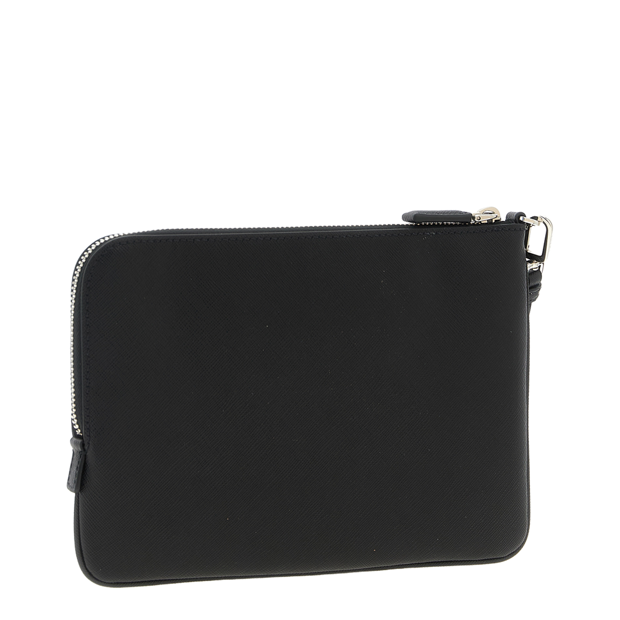 Small Saffiano Leather Pouch - Black - Image 2