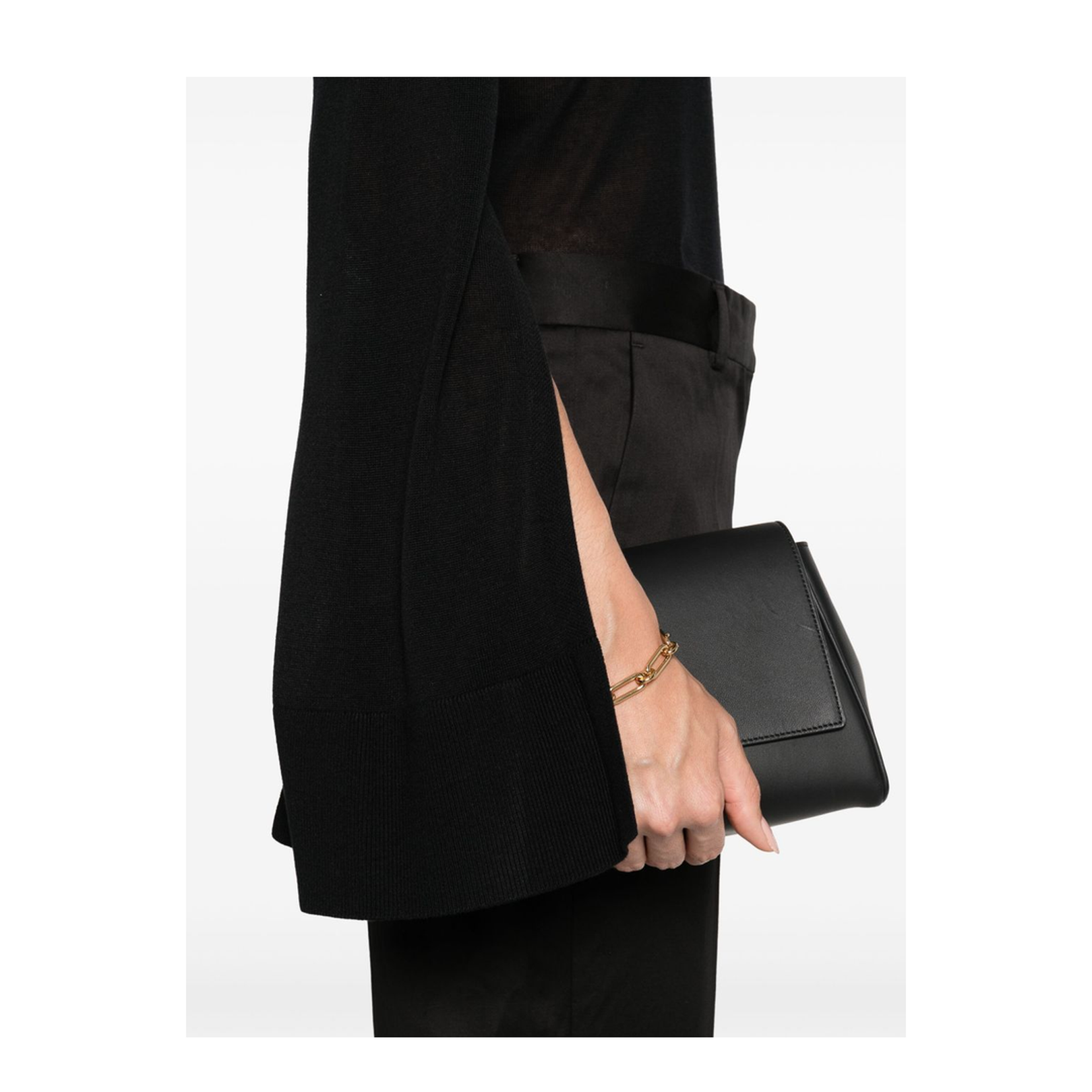 Slit Sleeve Turtleneck Black - Image 2