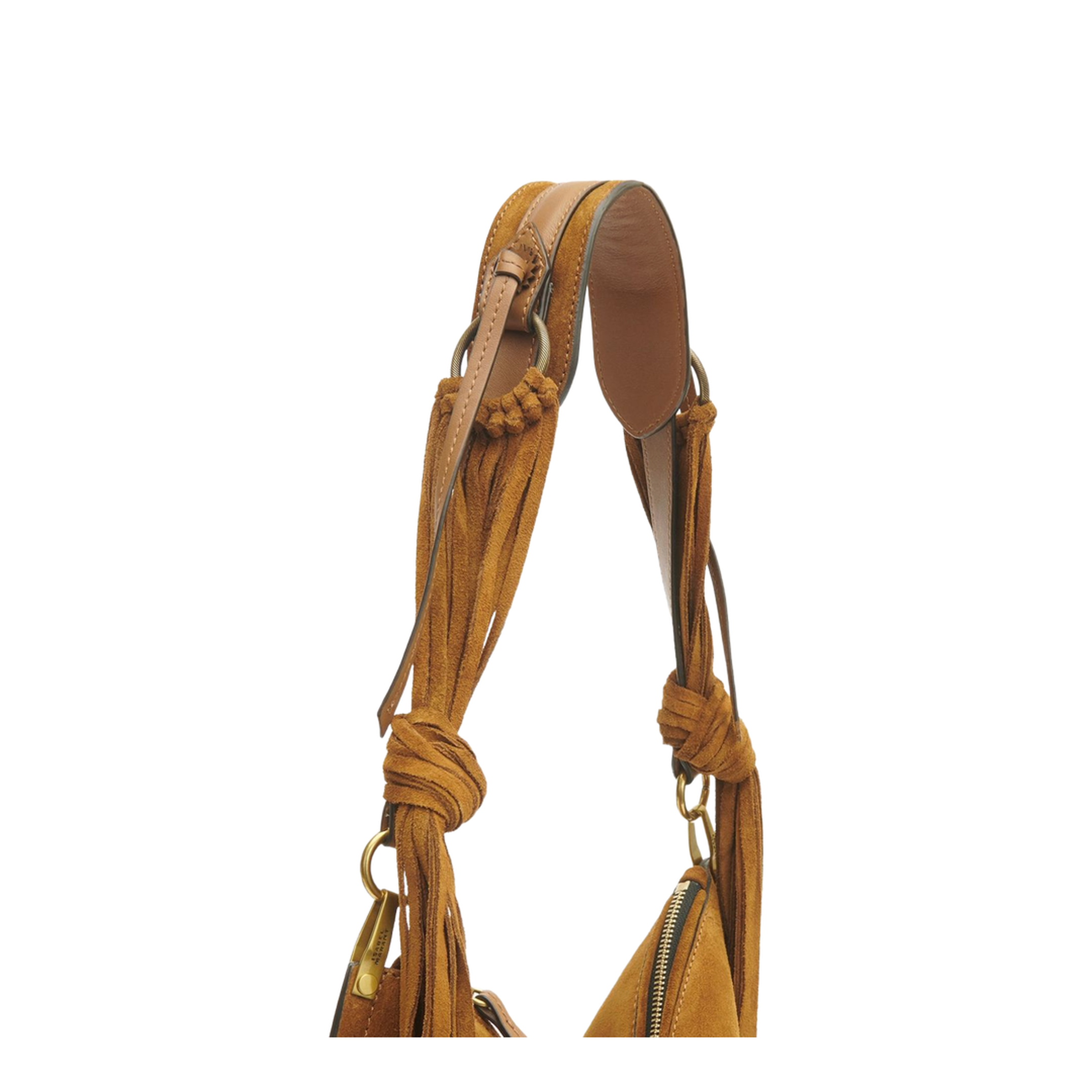 Oskan Soft Suede Calfskin Crossbody - Cognac - Image 3
